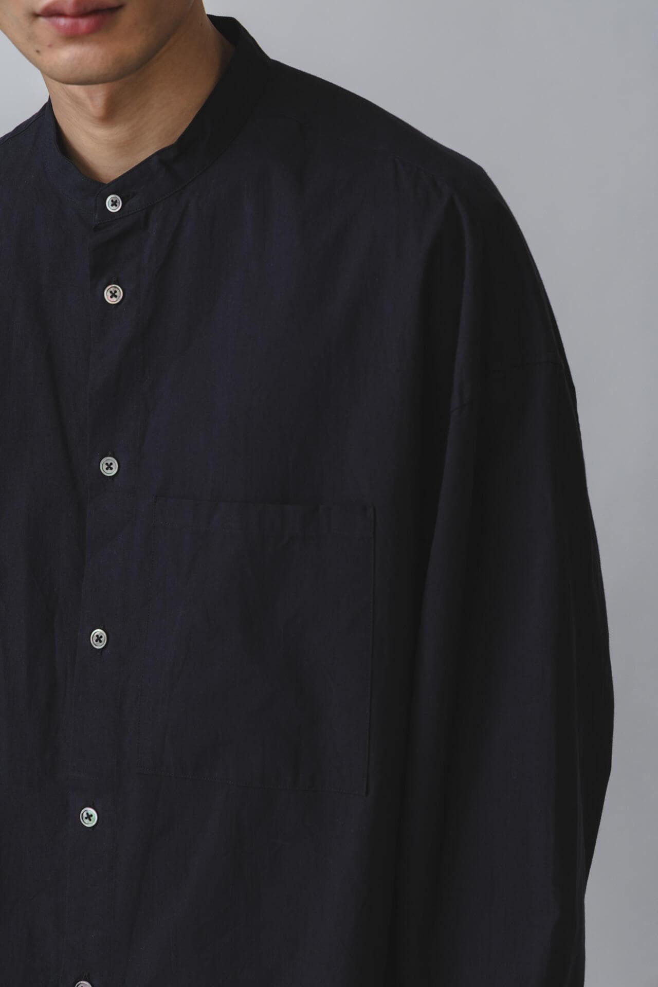 GOODNEIGHBORS SHIRTS / BASUKIA BAND COLLAR SH