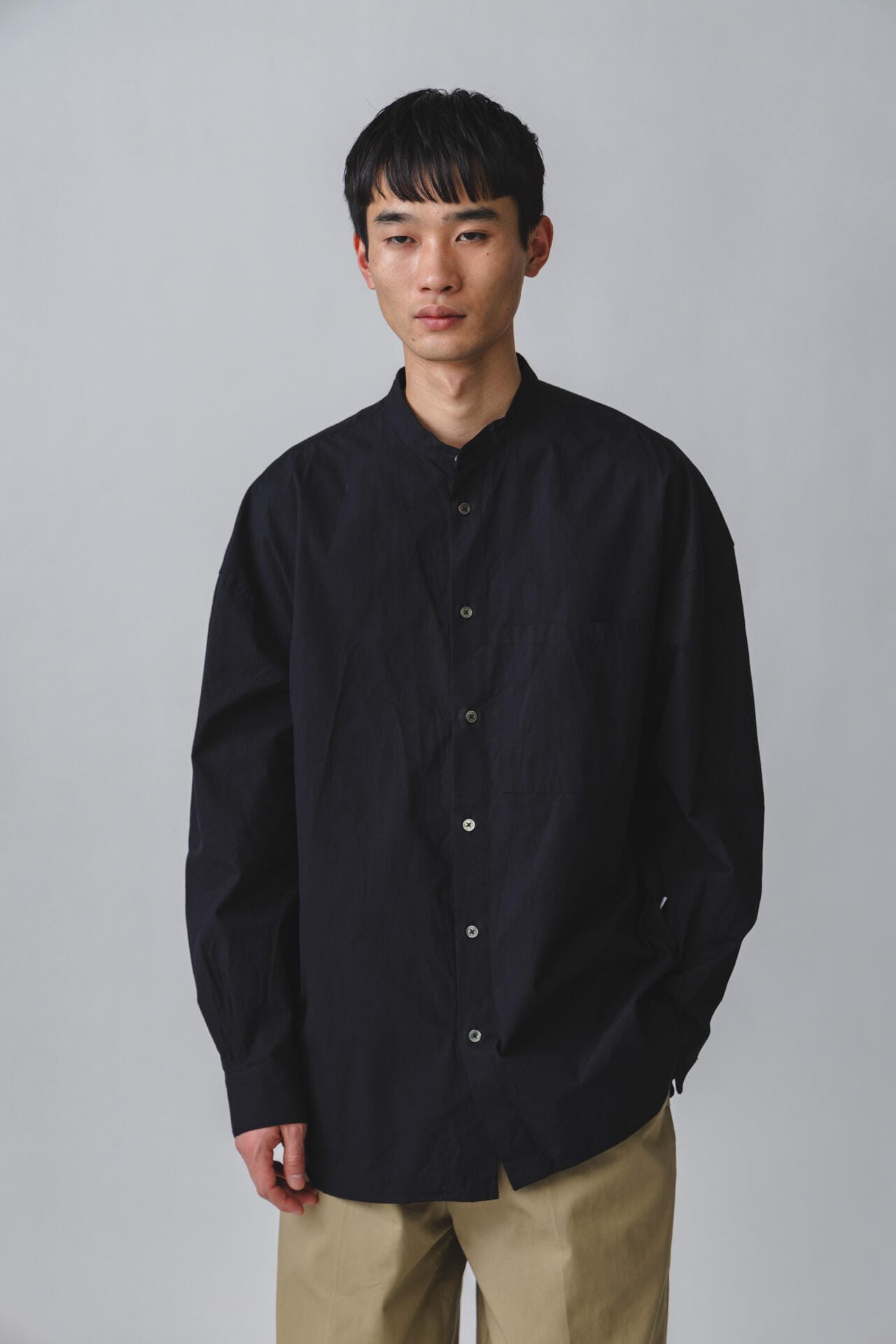 GOODNEIGHBORS SHIRTS / BASUKIA BAND COLLAR SH