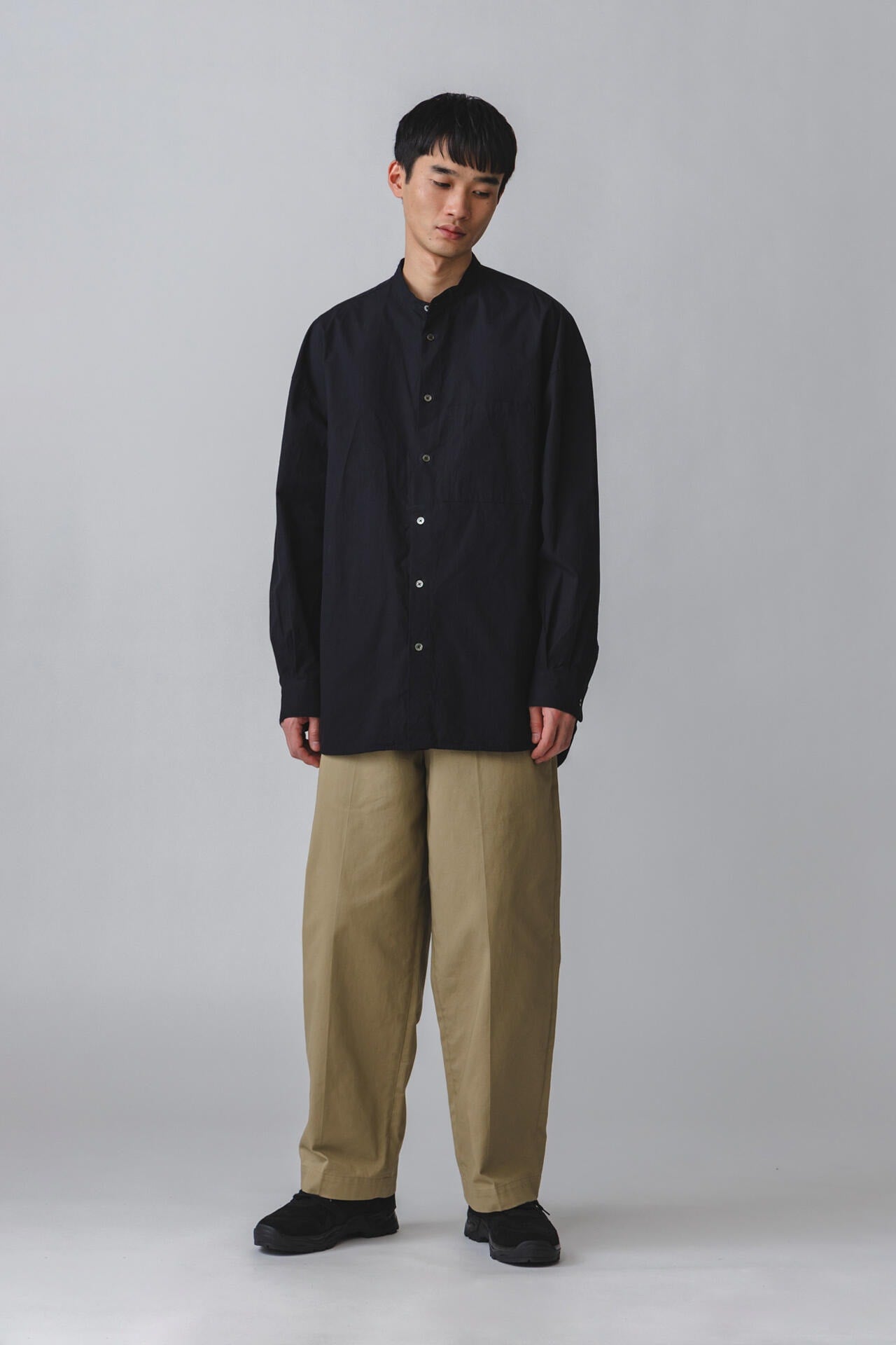 GOODNEIGHBORS SHIRTS / BASUKIA BAND COLLAR SH