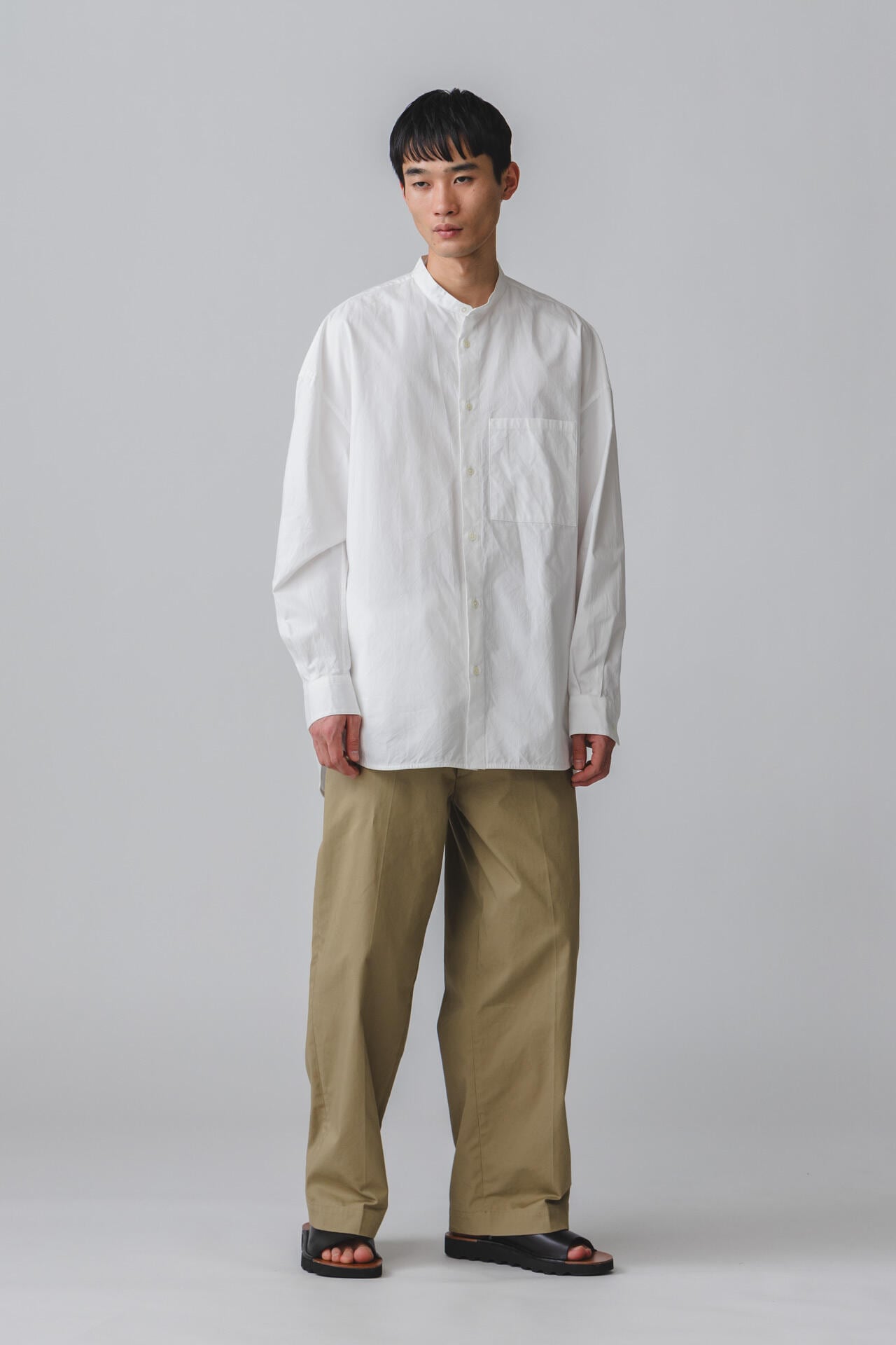 GOODNEIGHBORS SHIRTS / BASUKIA BAND COLLAR SH