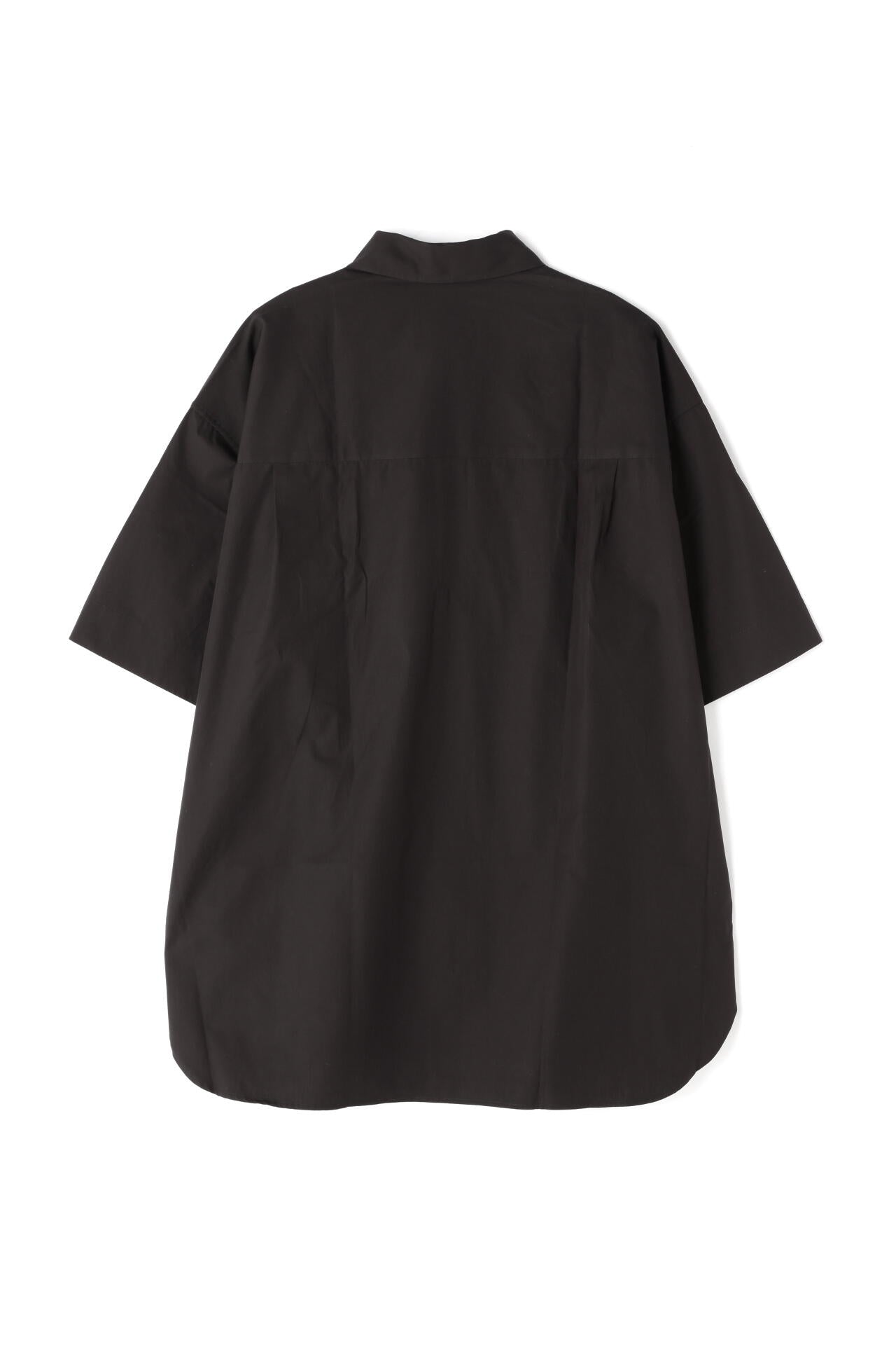 STUDIO NICHOLSON / MATTE COTTON POPLIN OVERSIZED SHORT SLEEVE SHIRT