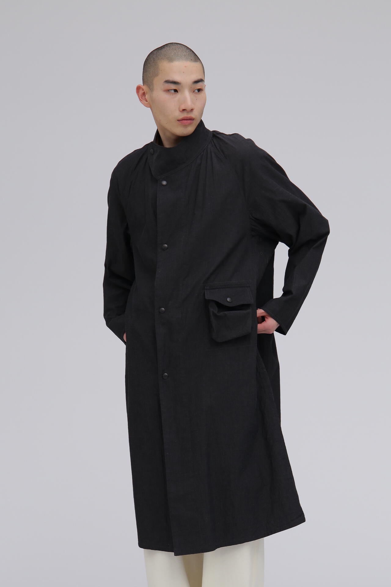 blurhms / COTTON LINEN DESERT STORM COAT