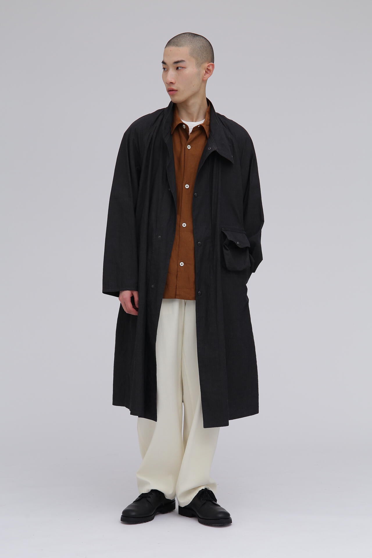 blurhms / COTTON LINEN DESERT STORM COAT