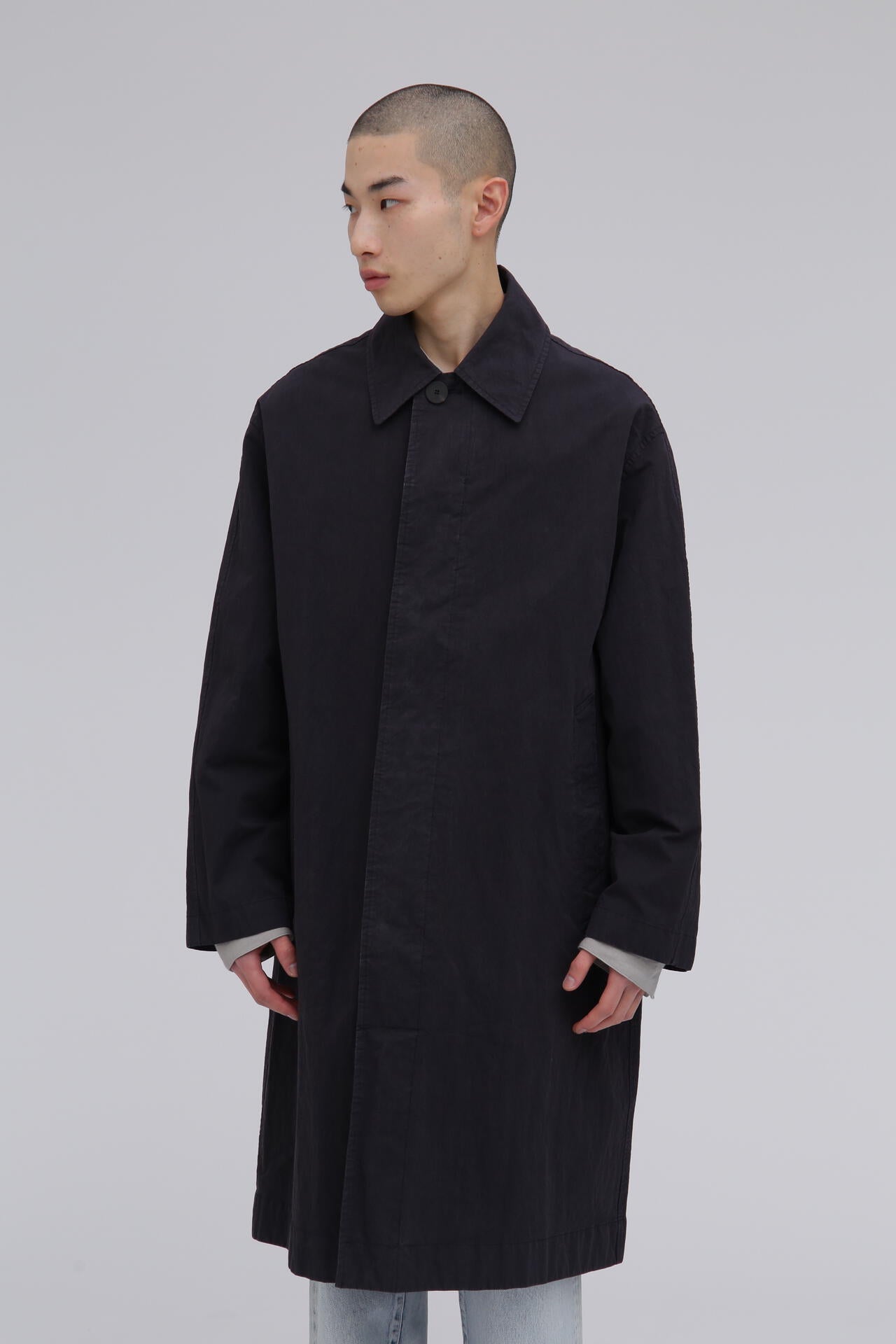 STUDIO NICHOLSON / HIGH TWIST CTTN NYLON LONG MAC
