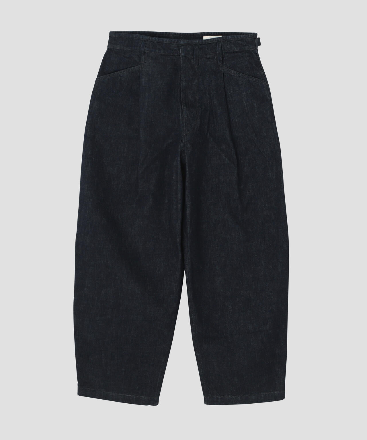 LEMAIRE / HEAVY INDIGO DENIM PLEATED WORKWEAR PANTS