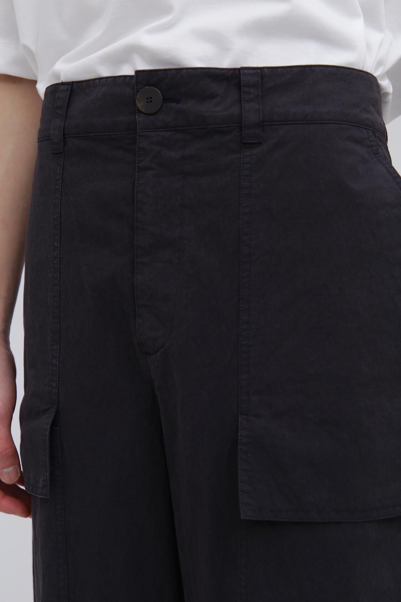 STUDIO NICHOLSON / HIGH TWIST COTTON NYLON PATCH POCKET PANT