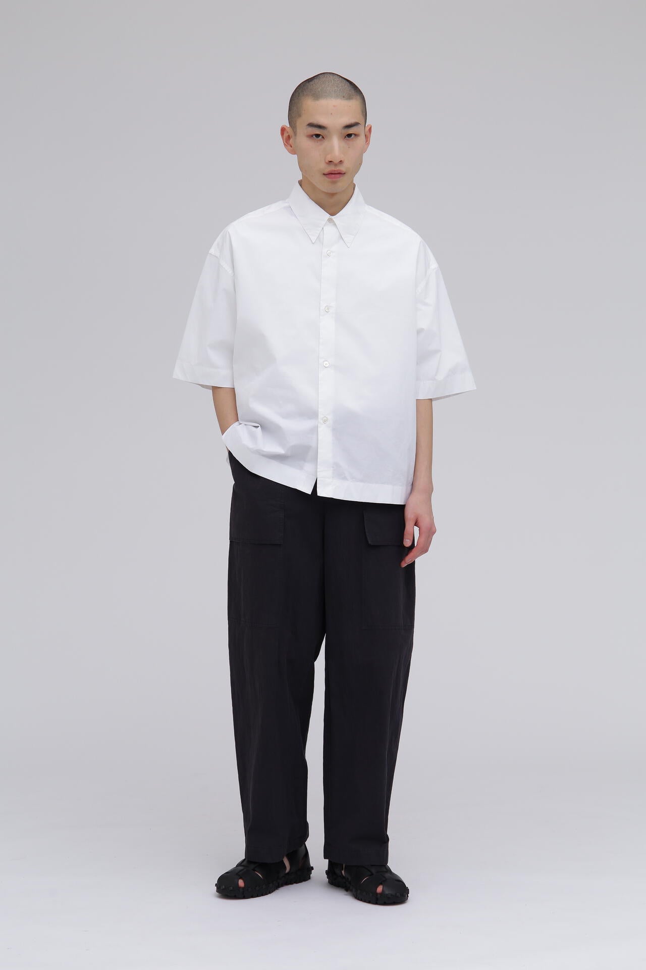 STUDIO NICHOLSON / HIGH TWIST COTTON NYLON PATCH POCKET PANT