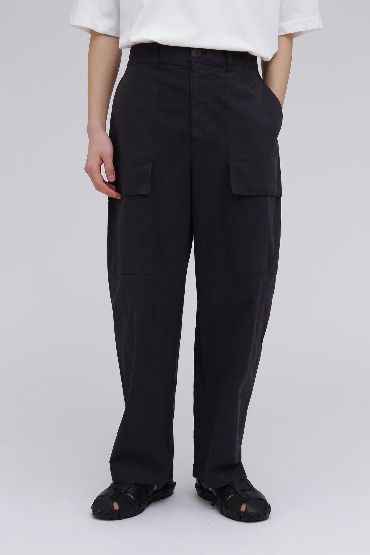 STUDIO NICHOLSON / HIGH TWIST COTTON NYLON PATCH POCKET PANT