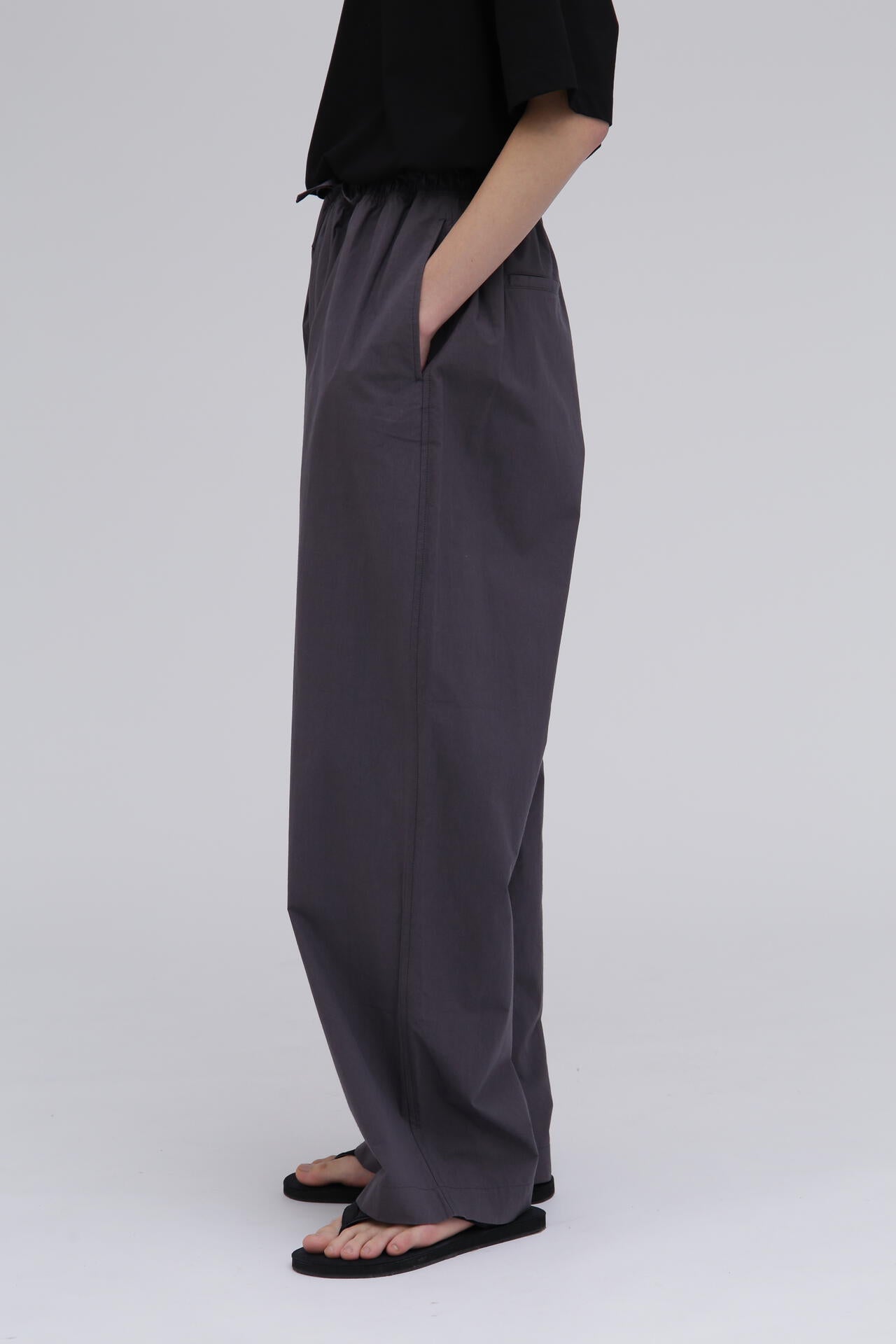 STUDIO NICHOLSON / JAPANESE COTTON NYLON DRAWSTRING WAIST PANT