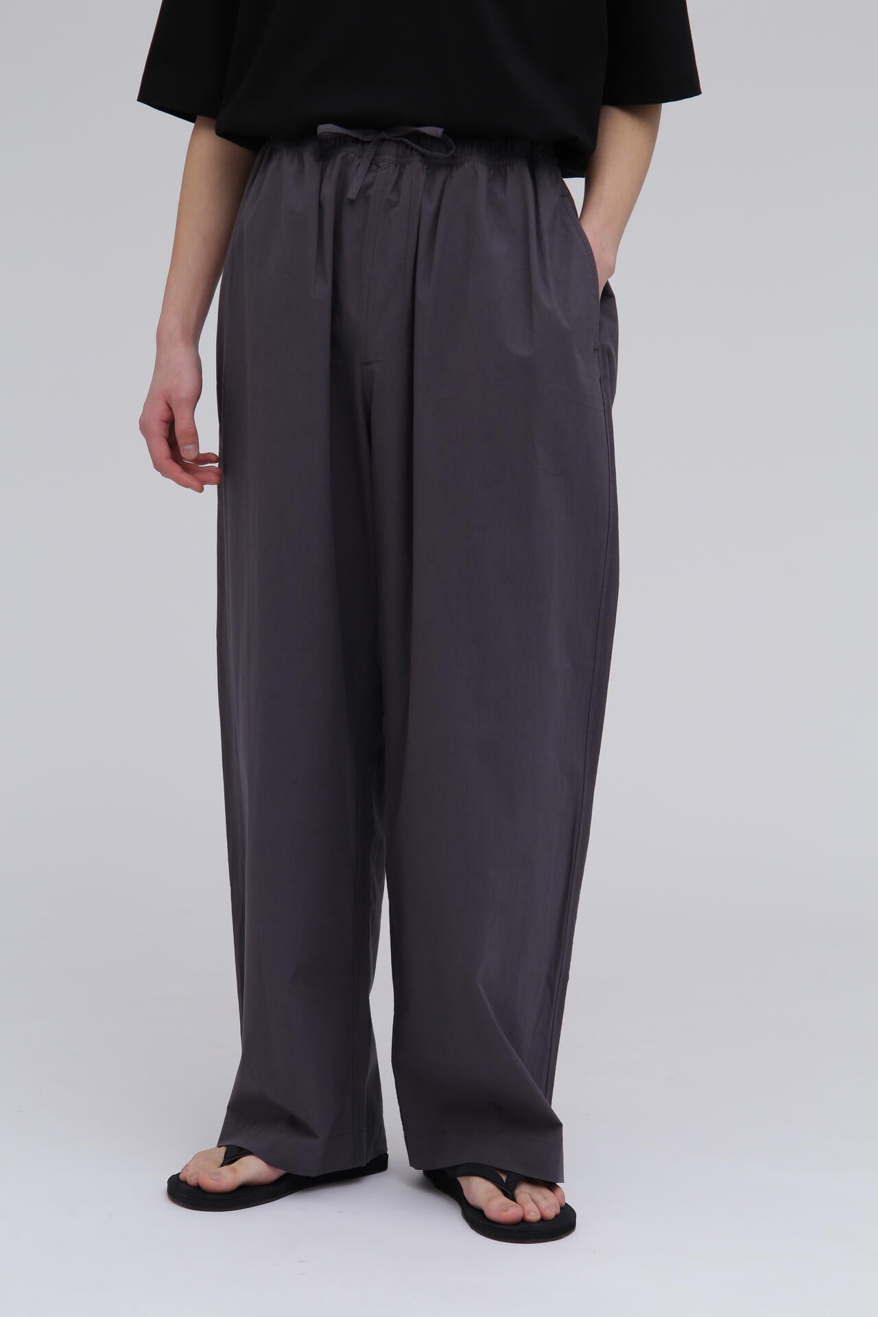 STUDIO NICHOLSON / JAPANESE COTTON NYLON DRAWSTRING WAIST PANT
