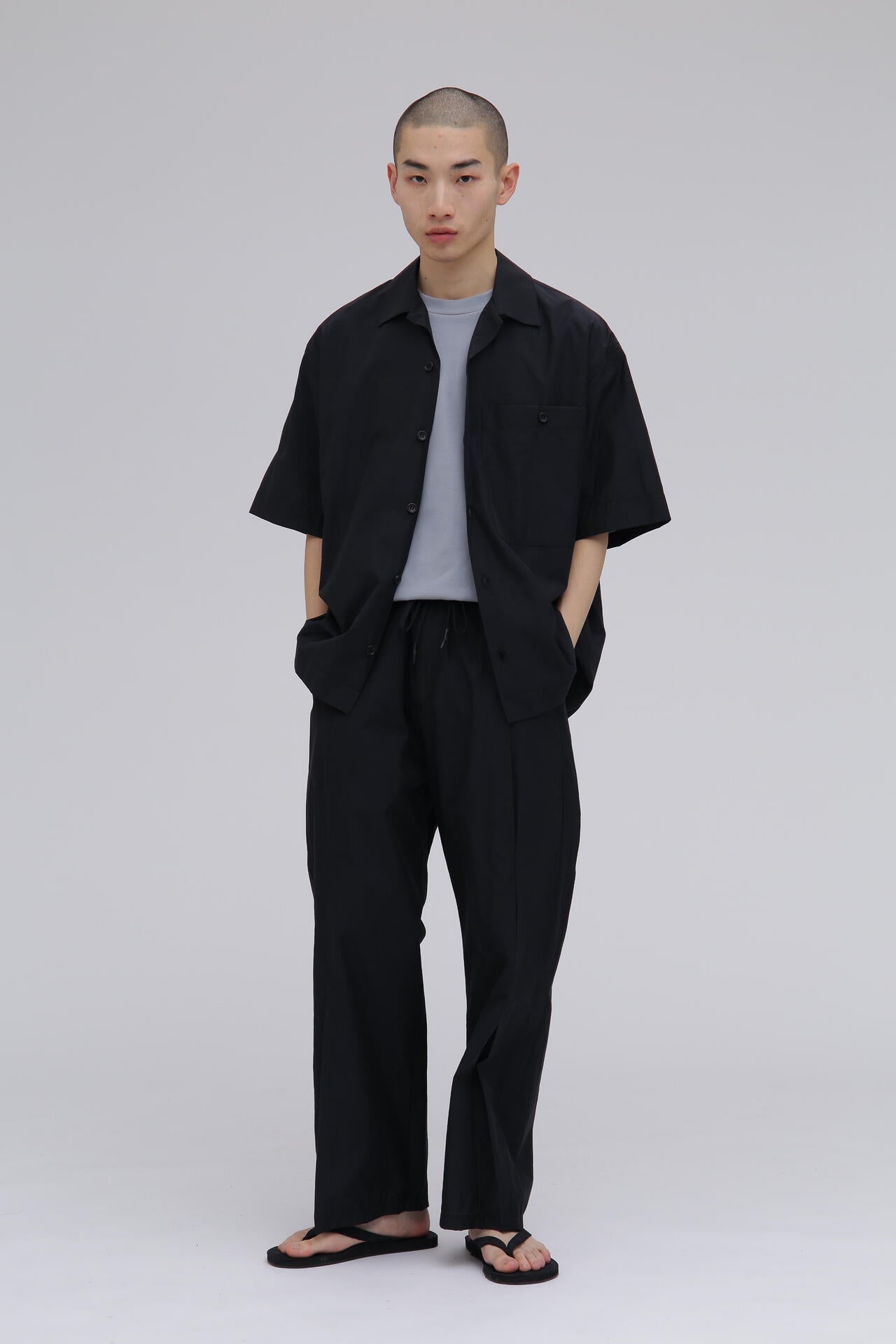 SU / TUCK CHAMBRY PANTS