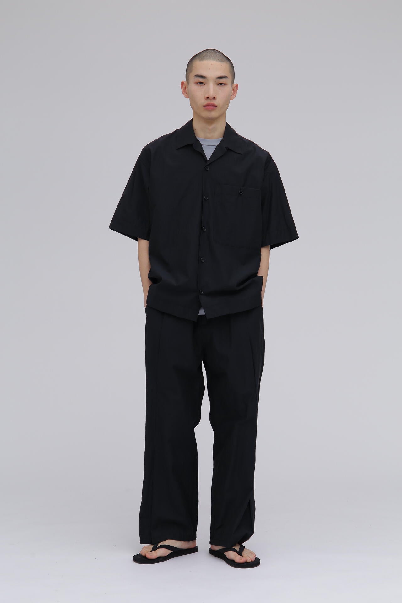 SU / TUCK CHAMBRY PANTS