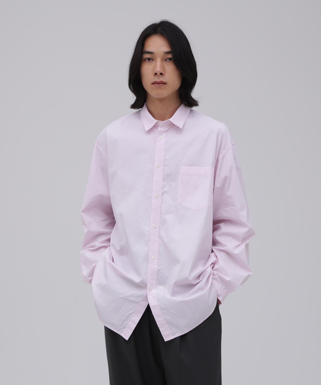 ATON / GIZA BROAD WASHED SHIRT