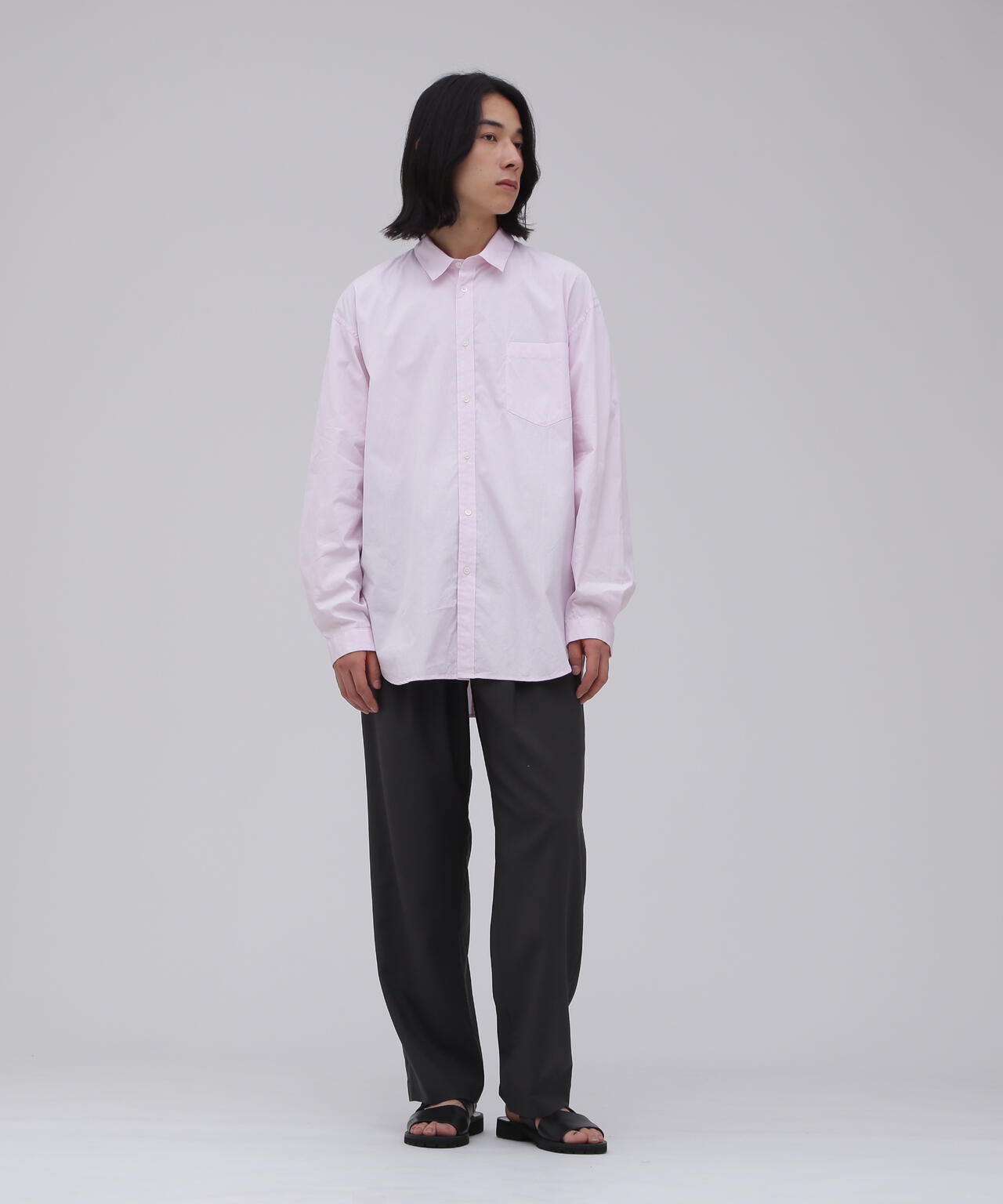 ATON / GIZA BROAD WASHED SHIRT