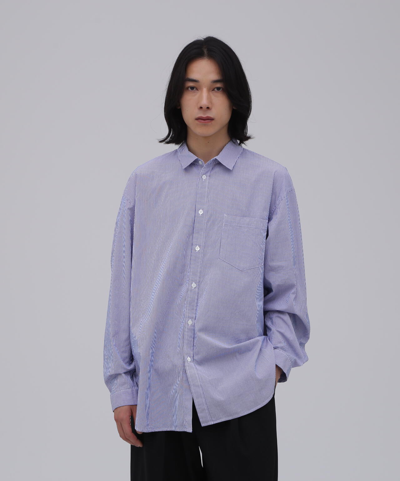 ATON / GIZA BROAD WASHED SHIRT