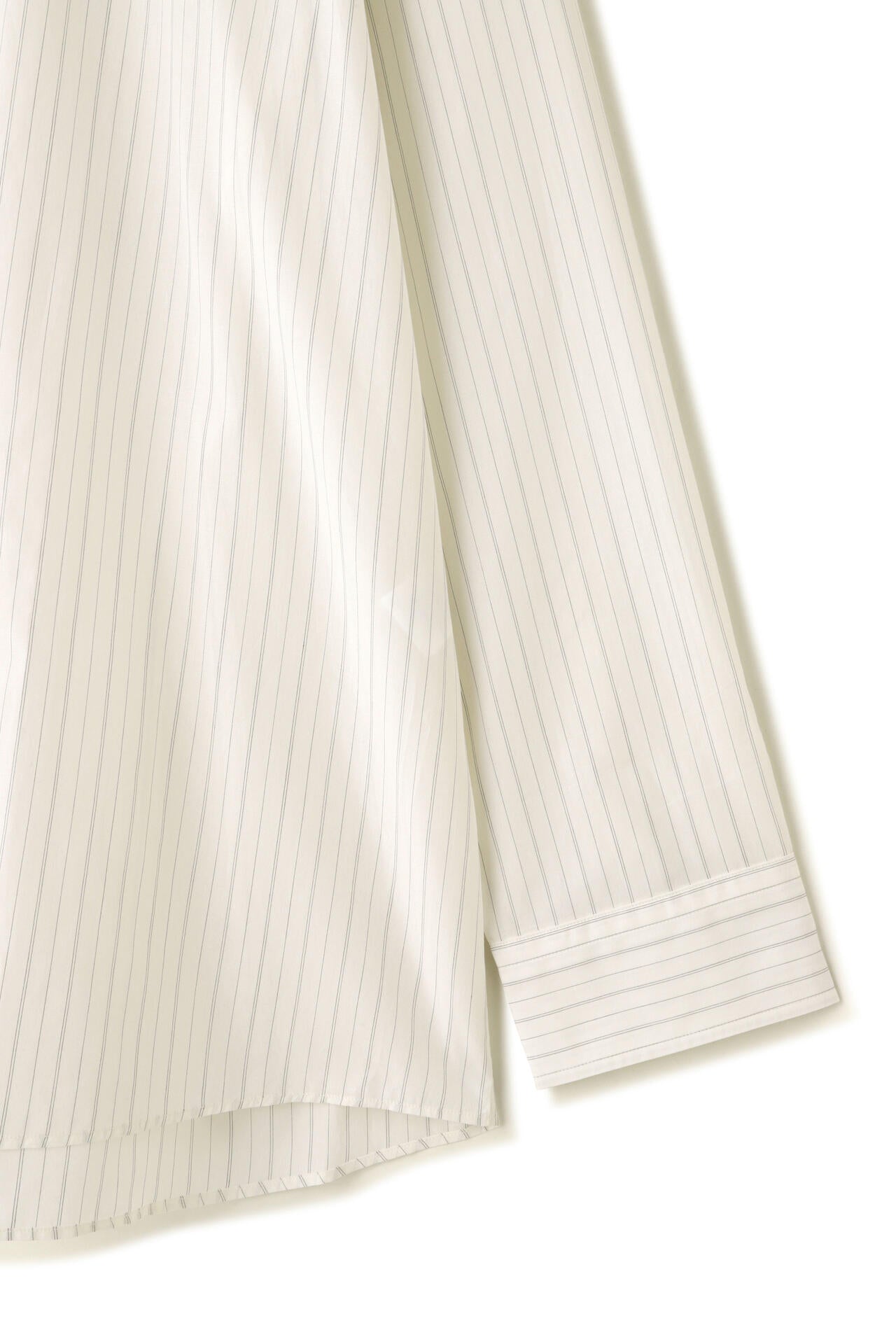 STUDIO NICHOLSON / TICKING STRIPE OVERSIZED FRENCH PLACKET SHIRT