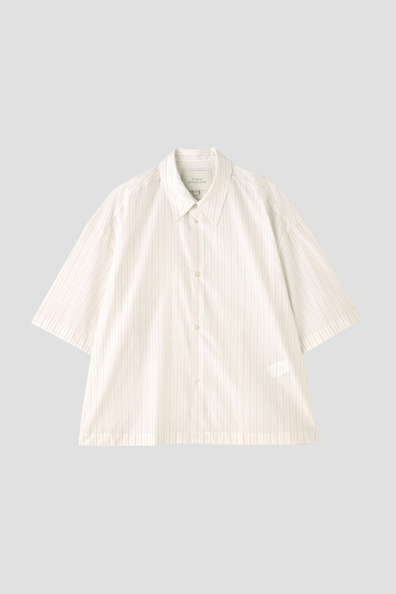 STUDIO NICHOLSON / ARCHIVE MODEL STRIPE SHORT SLEEVE BOXY SHIRT