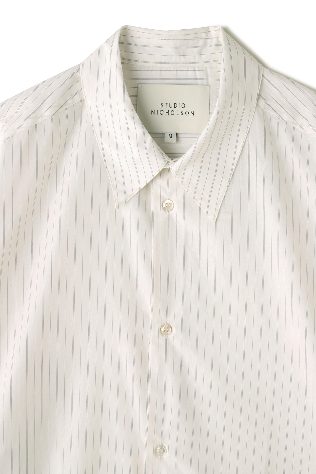 STUDIO NICHOLSON / ARCHIVE MODEL STRIPE SHORT SLEEVE BOXY SHIRT