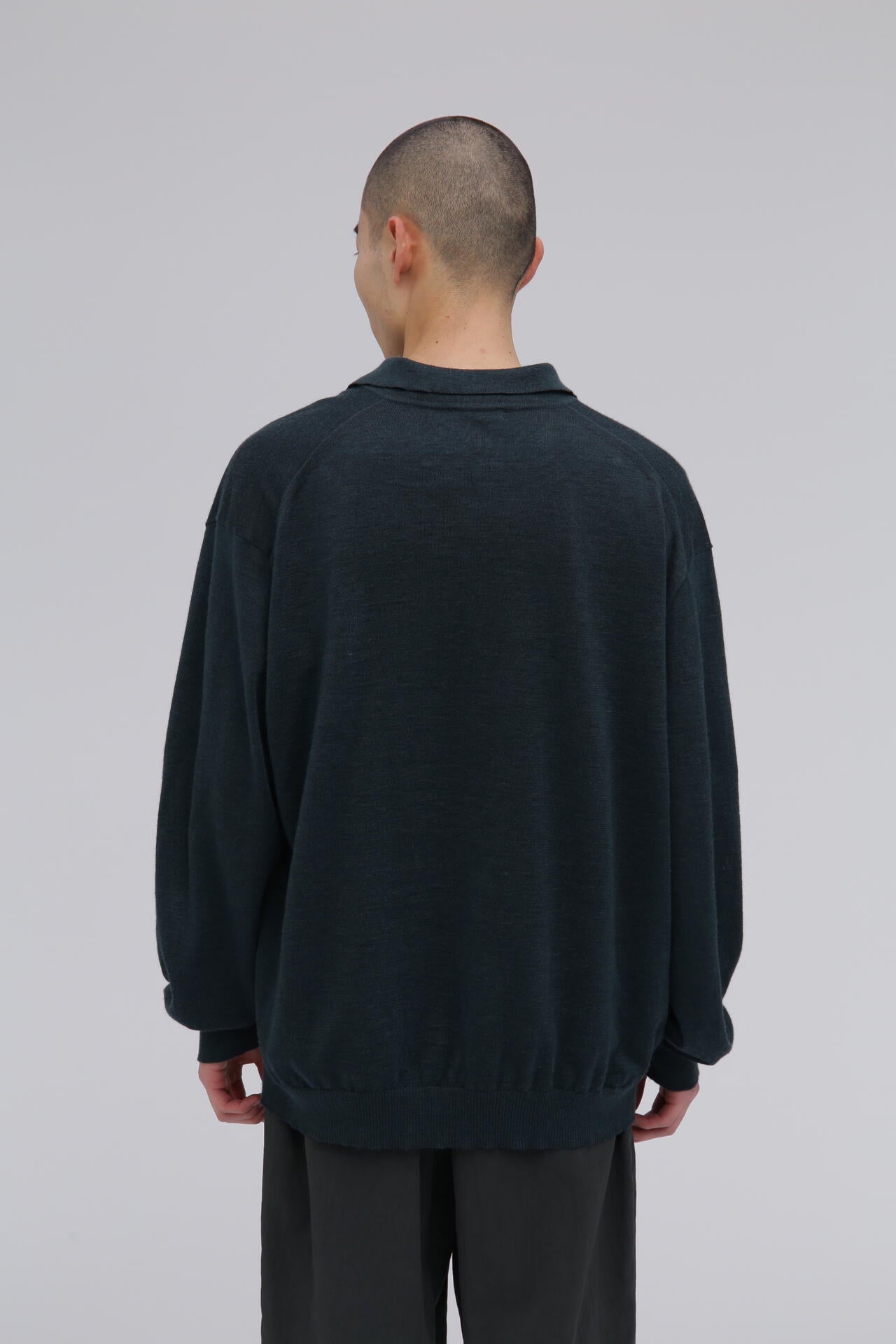 ATON / RAMIE CASHMERE SKIPPER POLO SWEATER