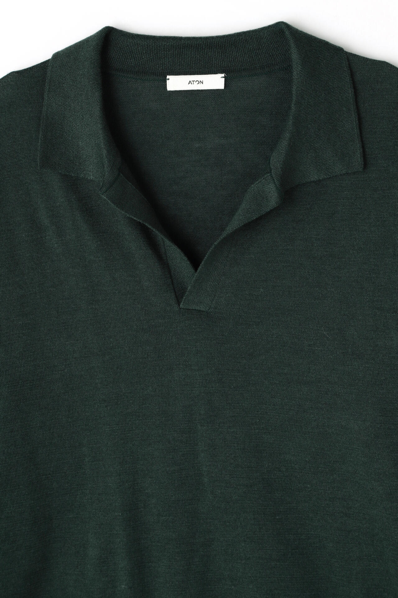 ATON / RAMIE CASHMERE SKIPPER POLO SWEATER