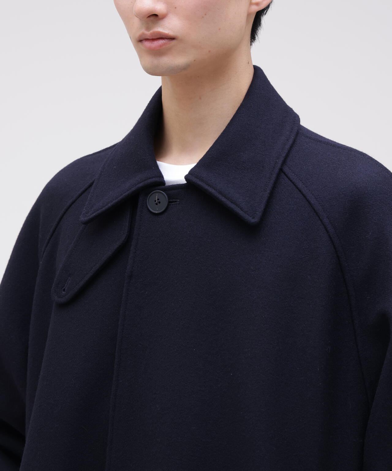 STUDIO NICHOLSON / MELTON WOOL RAGLAN WOOL COAT