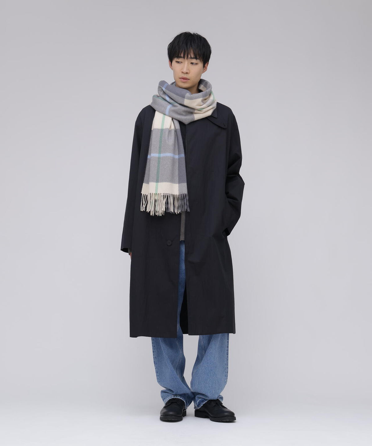 STUDIO NICHOLSON / WASHED WEATHER CLOTH TRENCH COAT