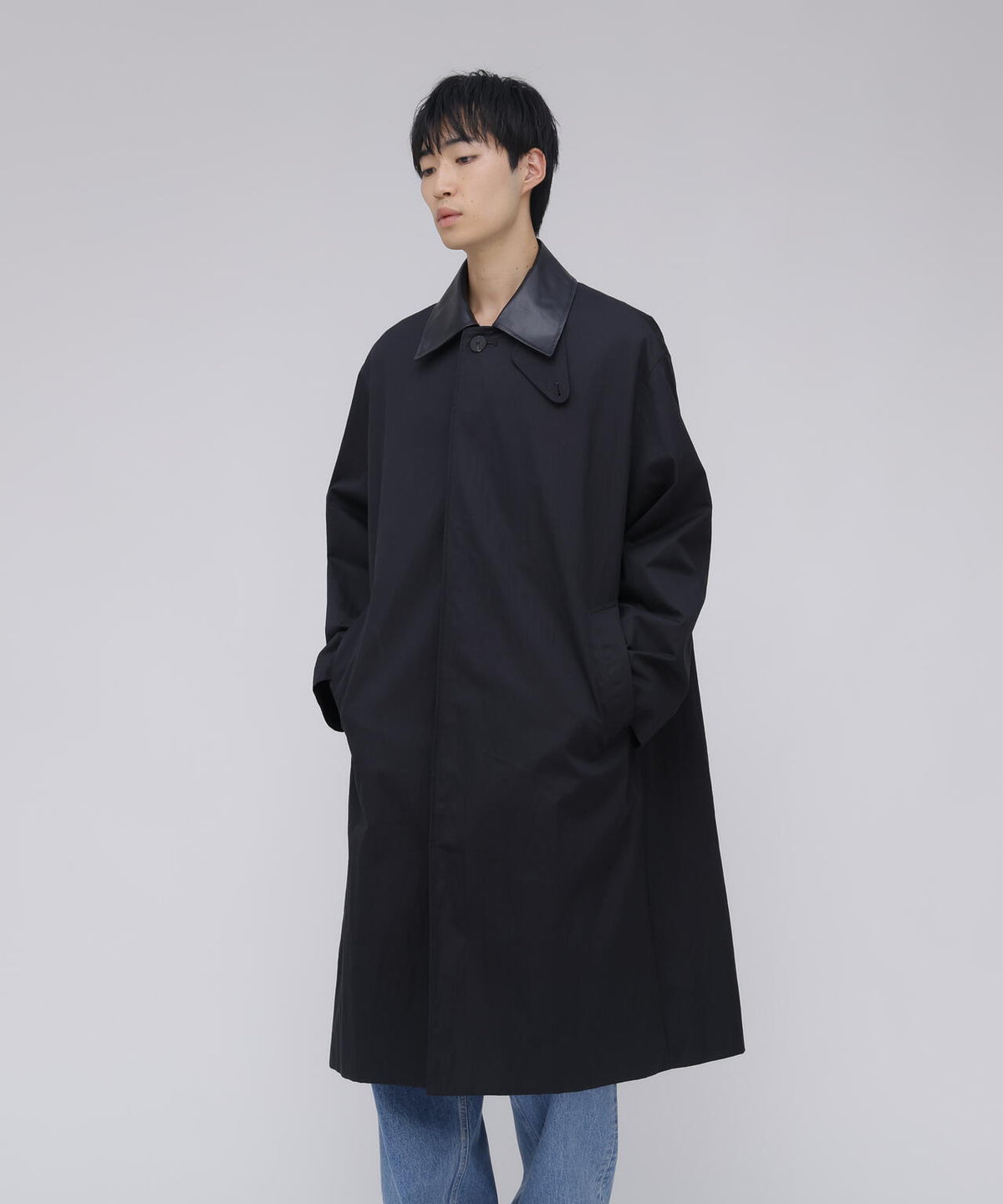 STUDIO NICHOLSON / WASHED WEATHER CLOTH TRENCH COAT