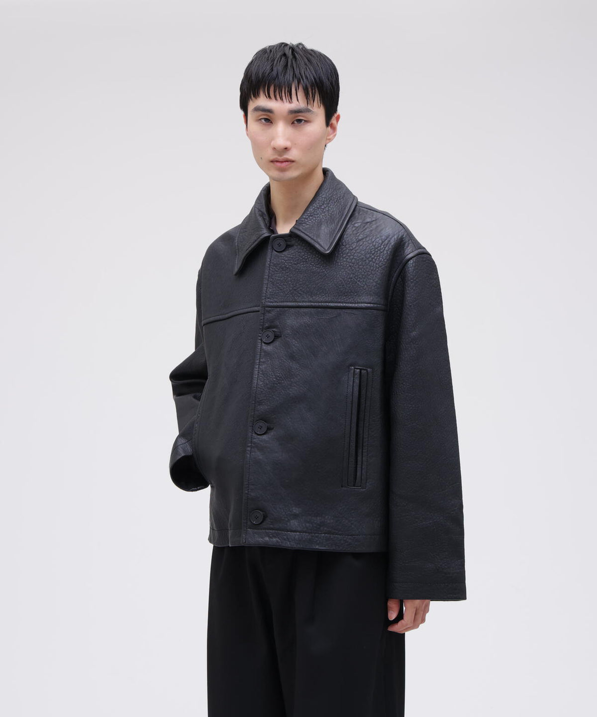 STUDIO NICHOLSON / SHEARLING COLLAR JACKET
