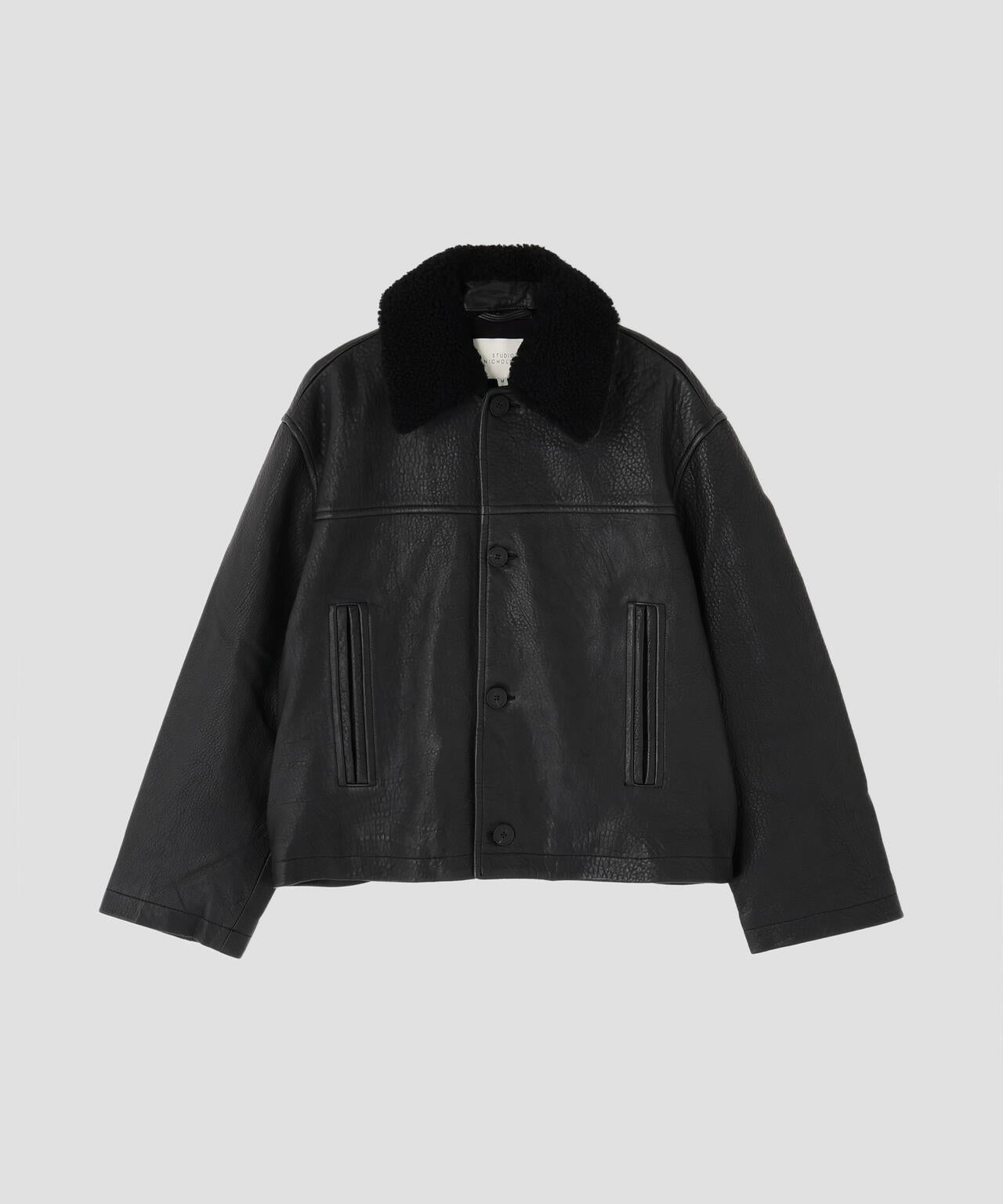 STUDIO NICHOLSON / SHEARLING COLLAR JACKET