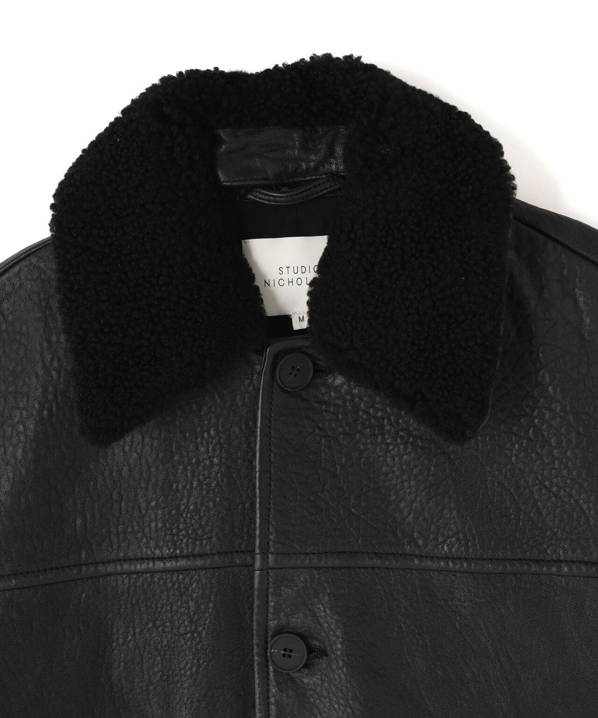 STUDIO NICHOLSON / SHEARLING COLLAR JACKET