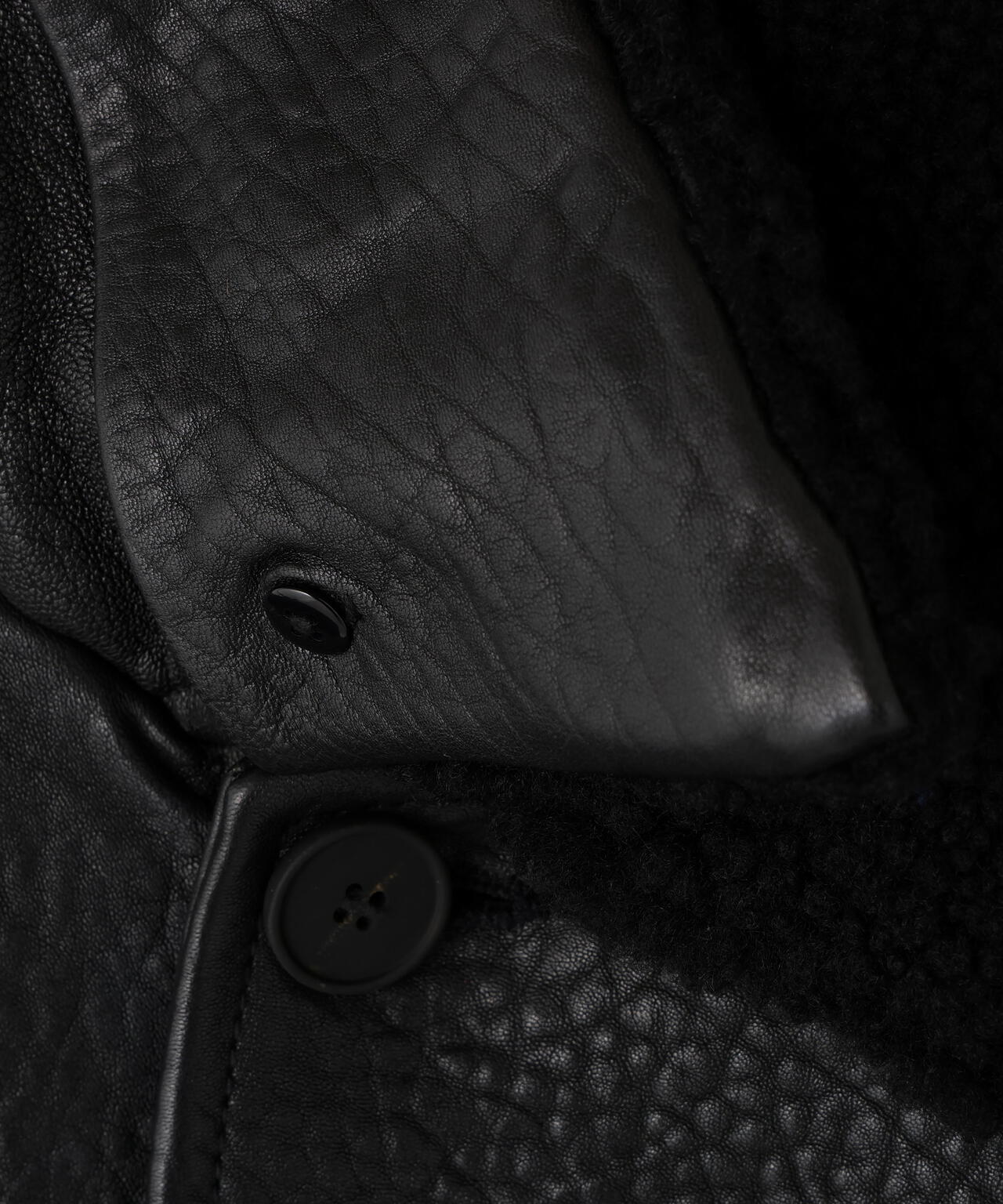 STUDIO NICHOLSON / SHEARLING COLLAR JACKET