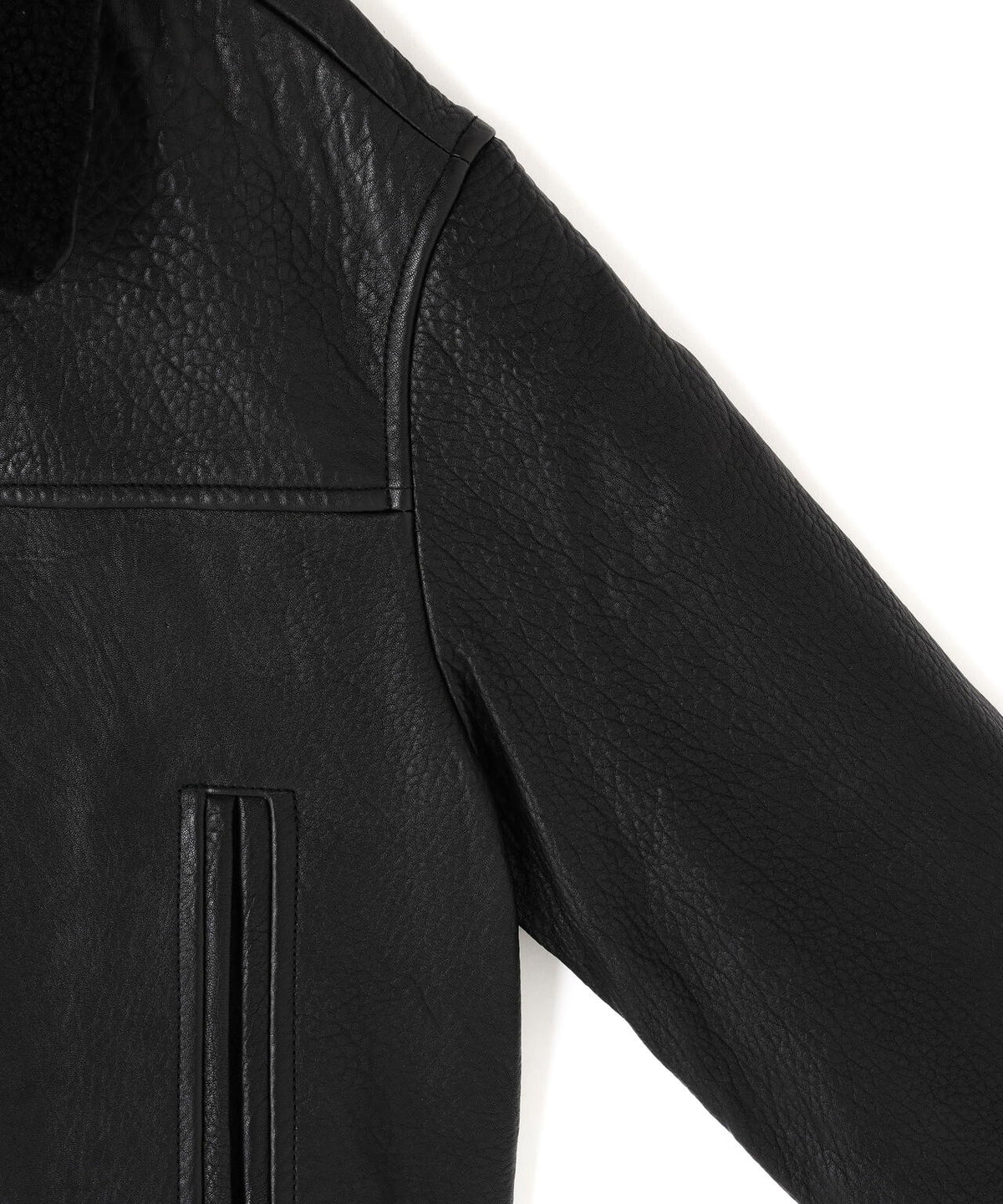 STUDIO NICHOLSON / SHEARLING COLLAR JACKET