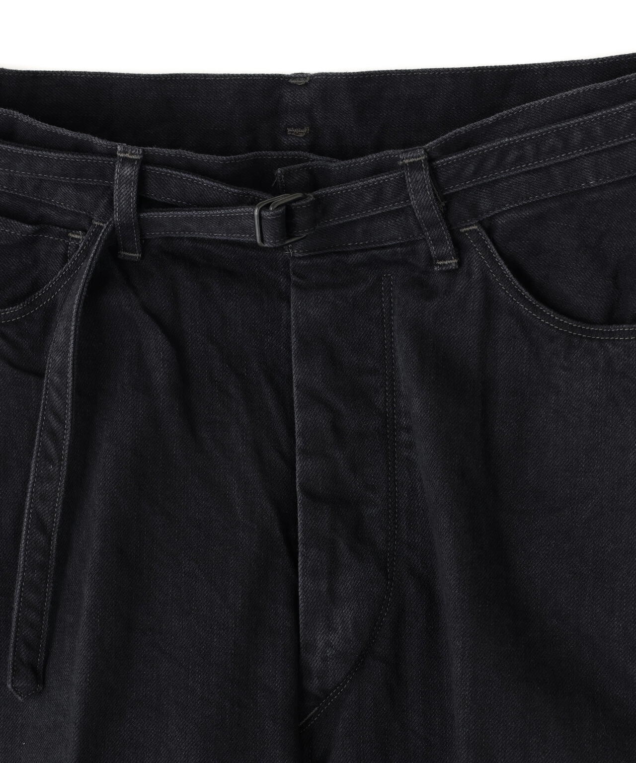 blurhms / 12.9OZ DENIM NARROW BELTED PANTS
