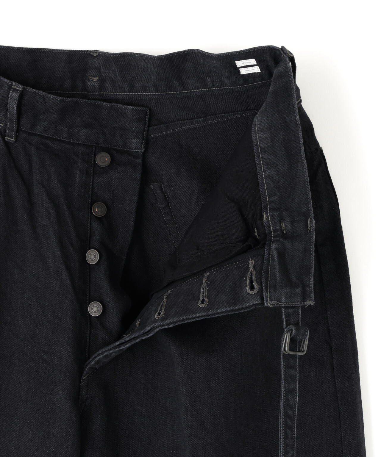 blurhms / 12.9OZ DENIM NARROW BELTED PANTS