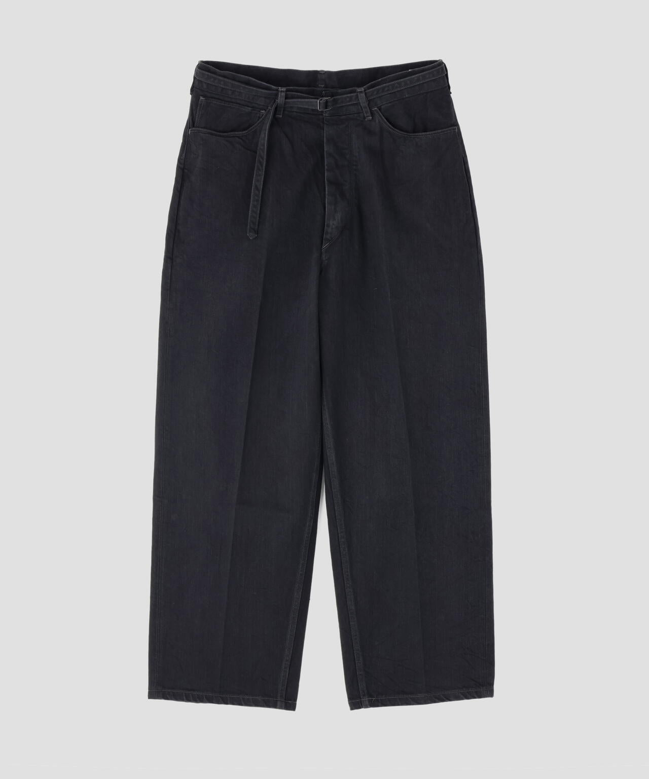 blurhms / 12.9OZ DENIM NARROW BELTED PANTS
