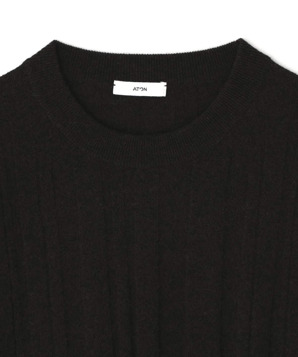 ATON / SUPER LIGHT WOOL RANDOM RIB SWEATER