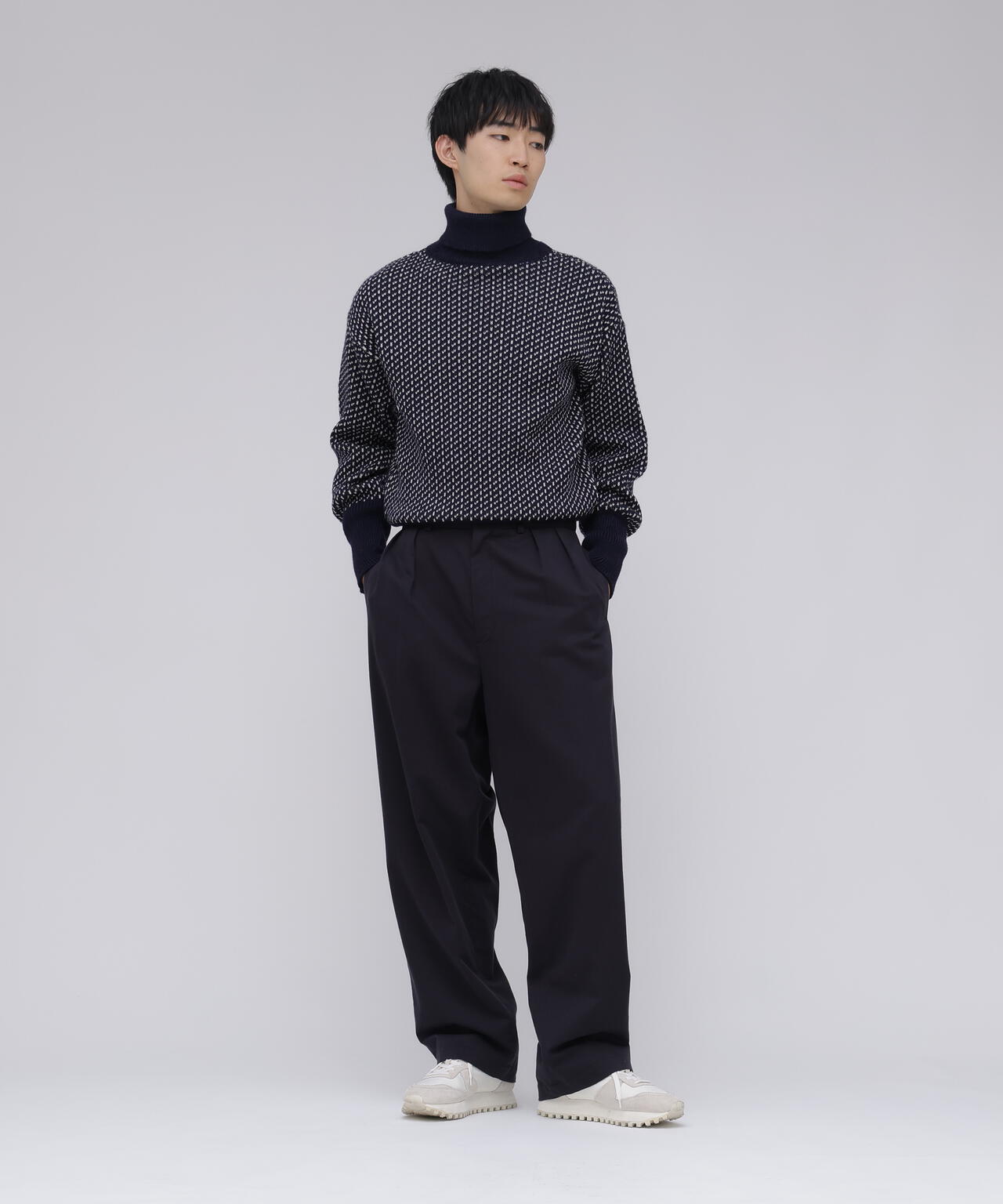 MILLER RAYNER / Roll neck nordic pattern sweater