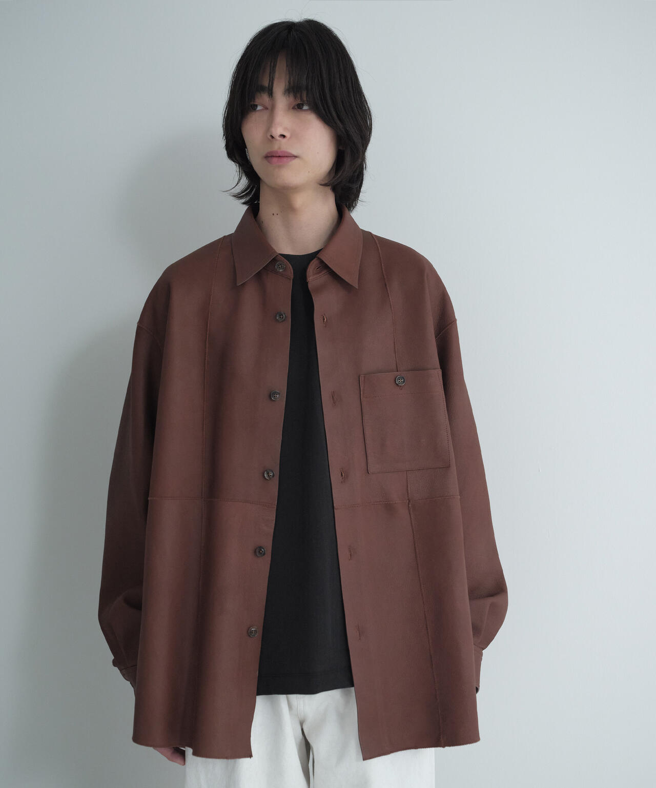 IRENISA / LEATHER SHIRT BLOUSON