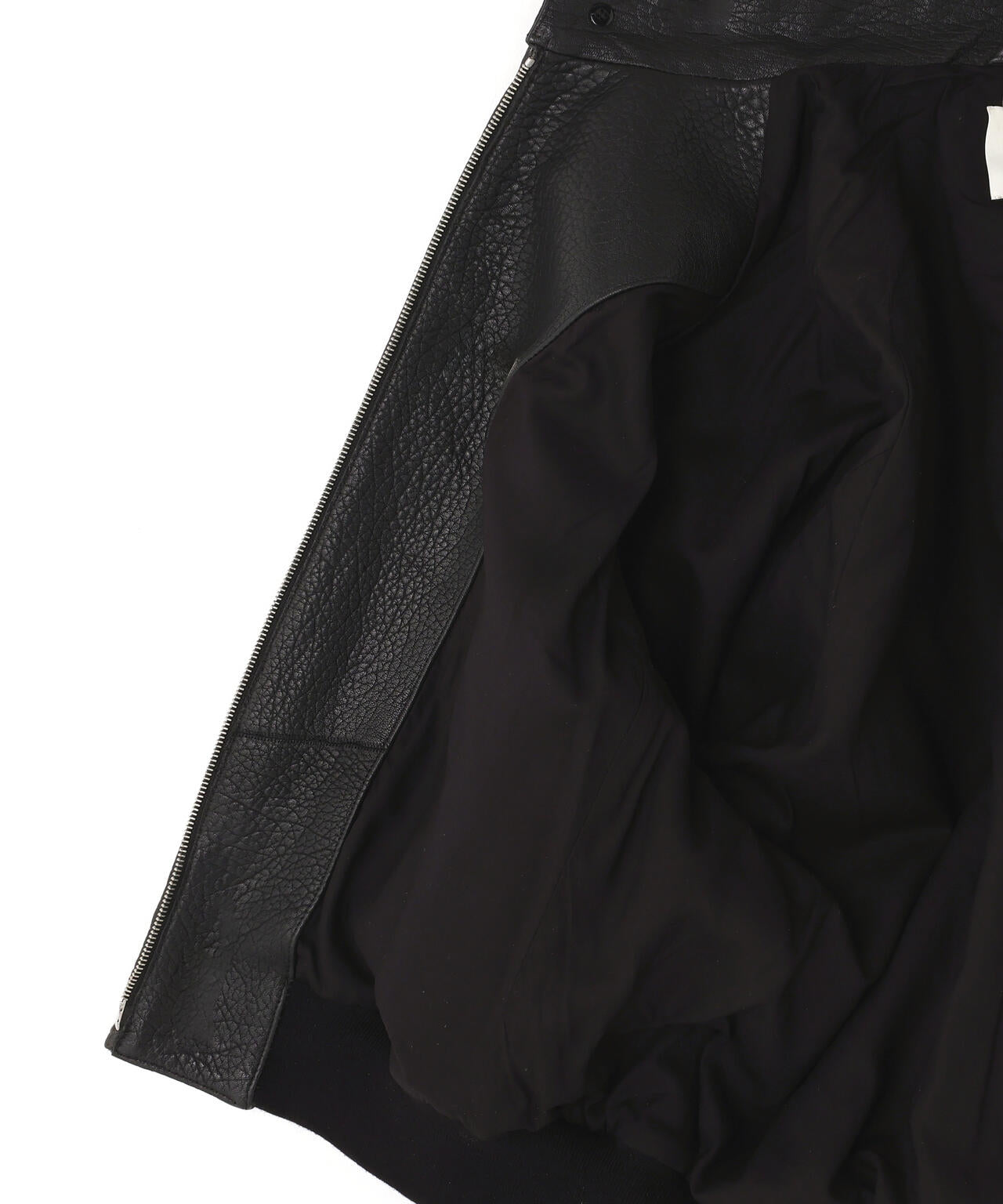 STUDIO NICHOLSON / TEXTURED LEATHER HARRINGTON JACKET