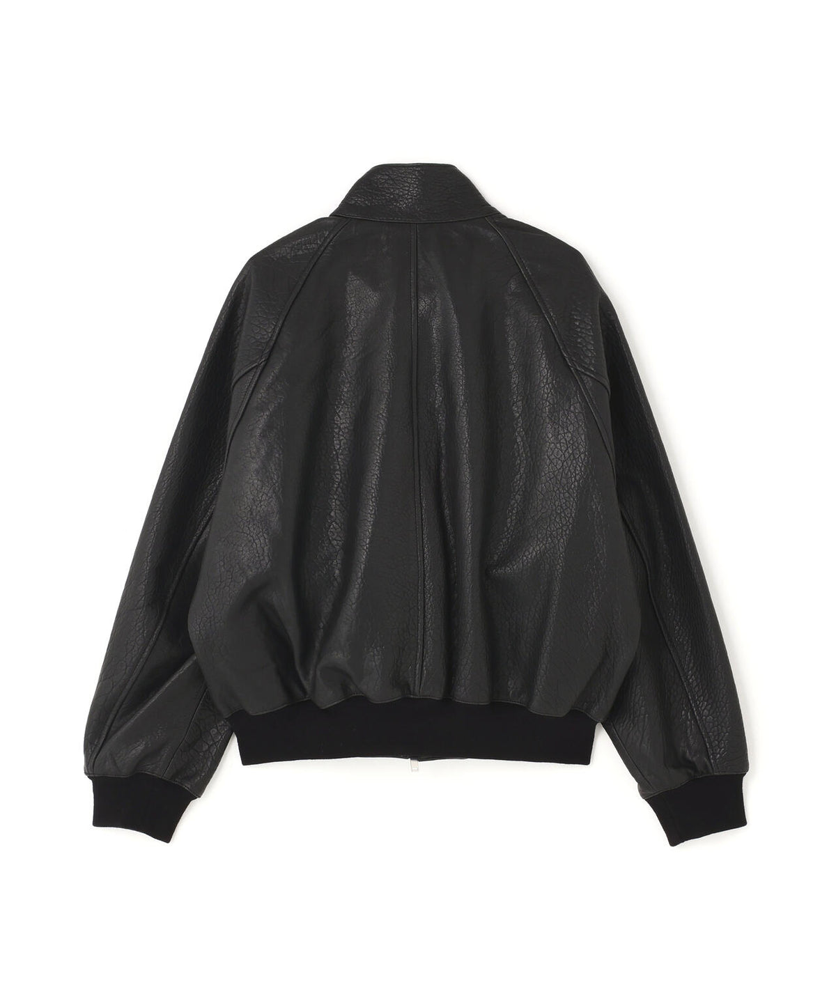 STUDIO NICHOLSON / TEXTURED LEATHER HARRINGTON JACKET