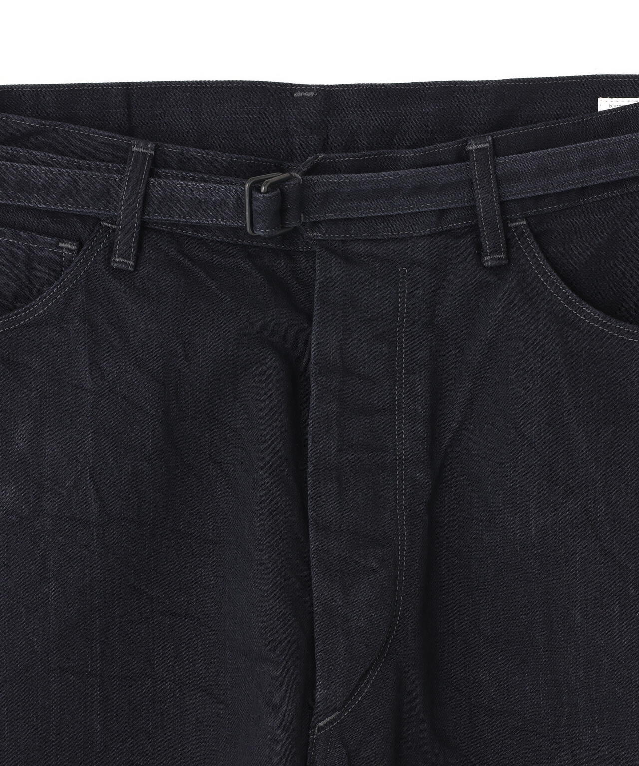 blurhms / 12.9OZ DENIM BIAS BELTED PANTS