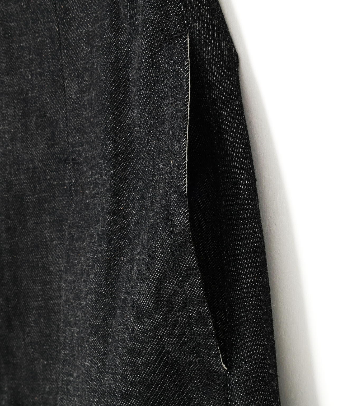 sageNATION / BOX PLEAT TROUSER RAW DENIM