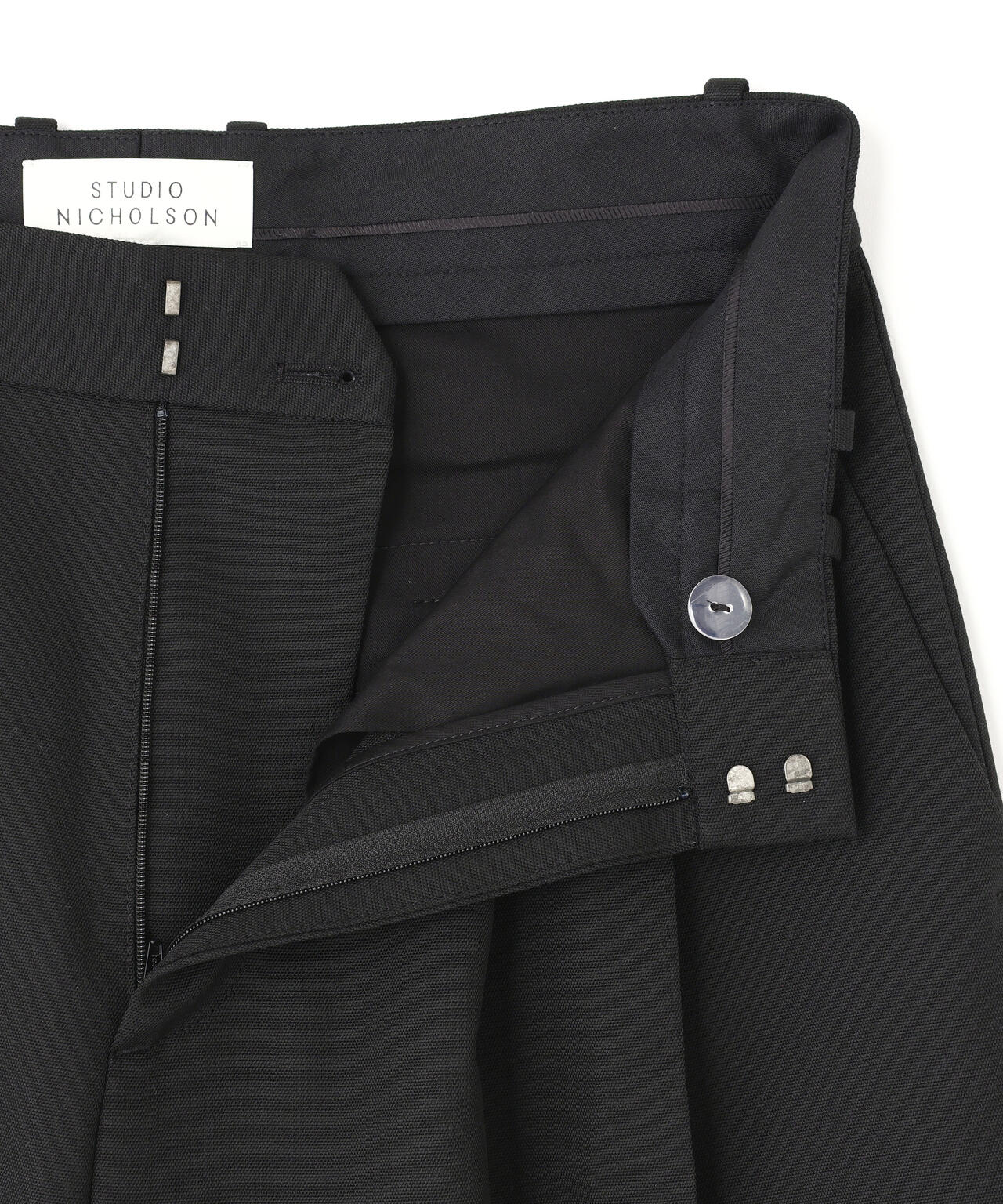 STUDIO NICHOLSON / LIGHT TECH WOOL DOUBLE PLEAT VOLUME PANT