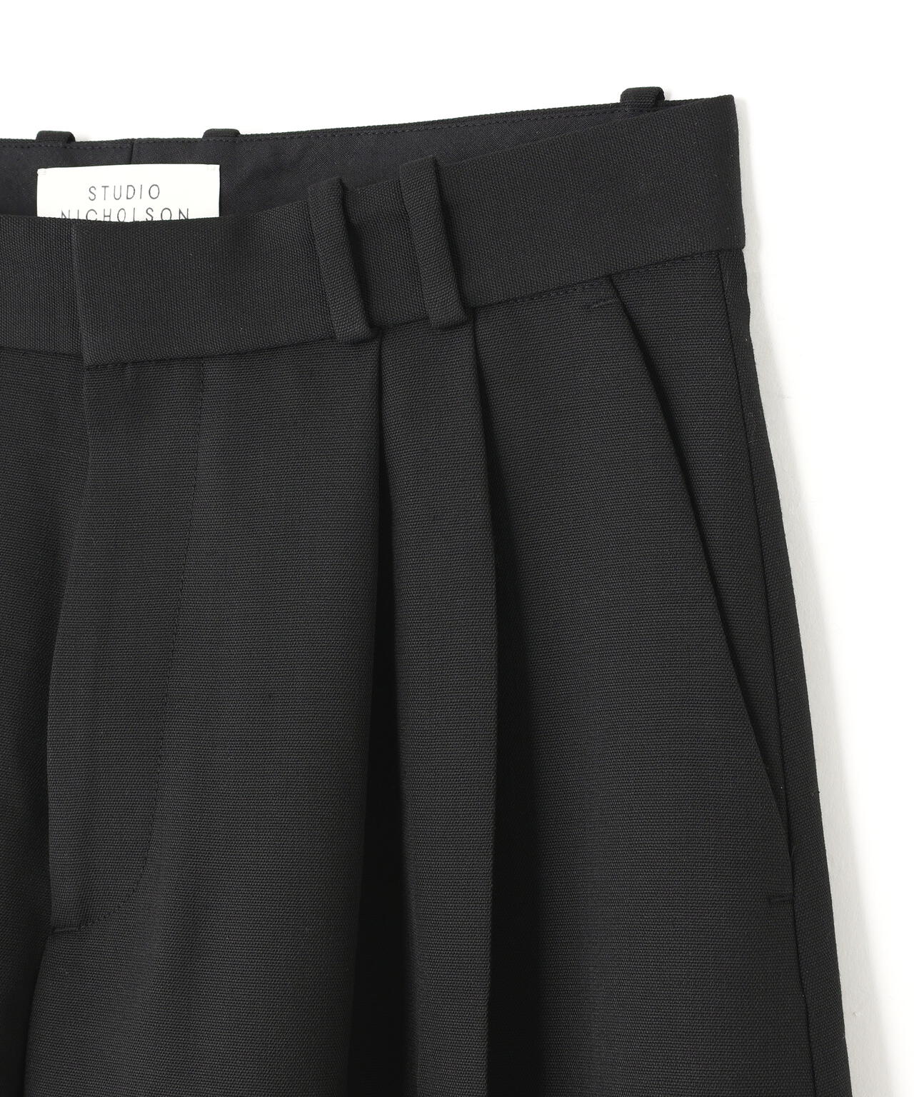 STUDIO NICHOLSON / LIGHT TECH WOOL DOUBLE PLEAT VOLUME PANT