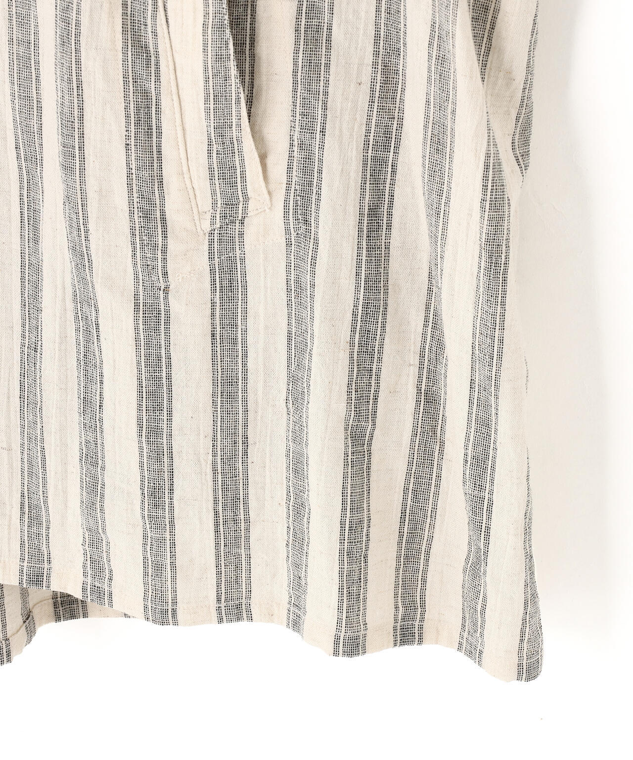 blurhms / COTTON LINEN STRIPE SNOW PARKA