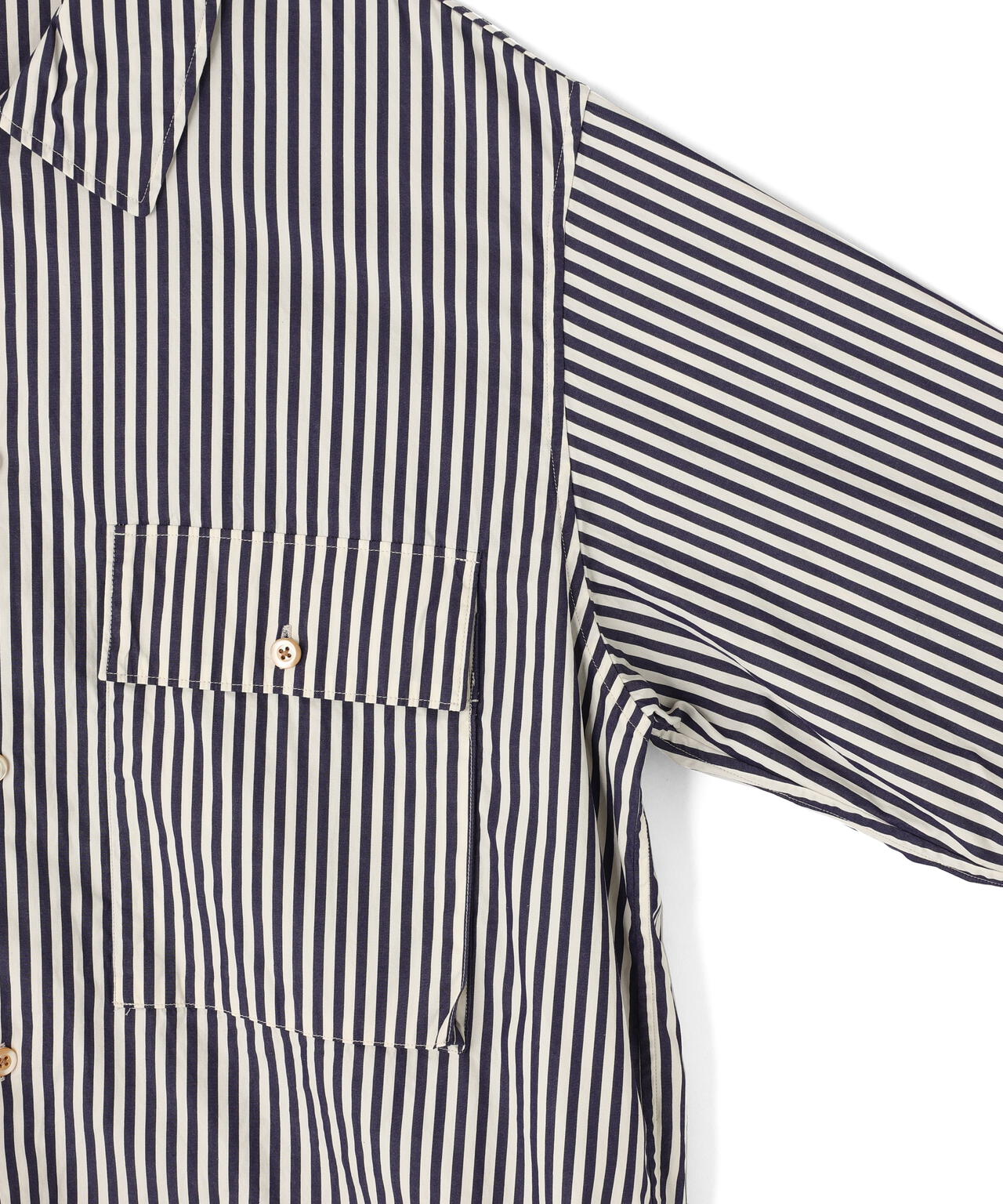 blurhms / STRIPE MILITARY SHIRT