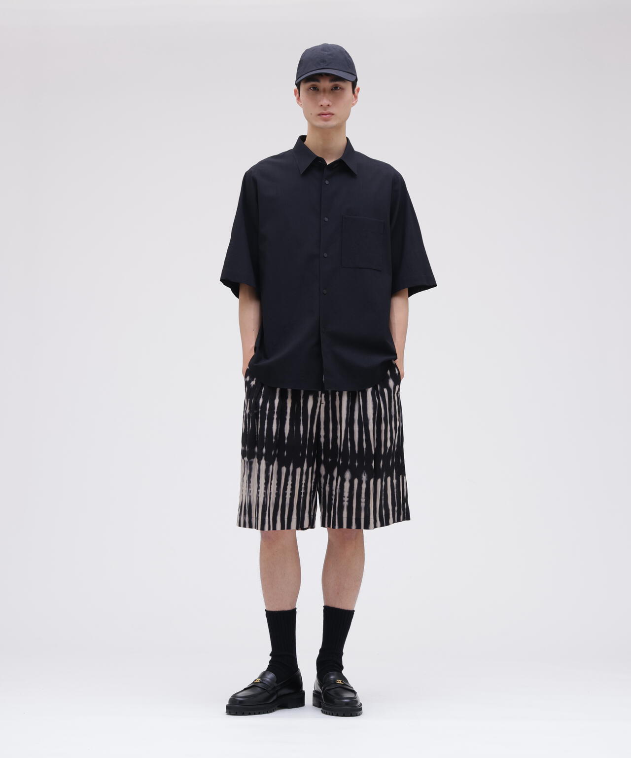 IRENISA / EXTENDED YOKE HALF-SLEEVED SHIRT