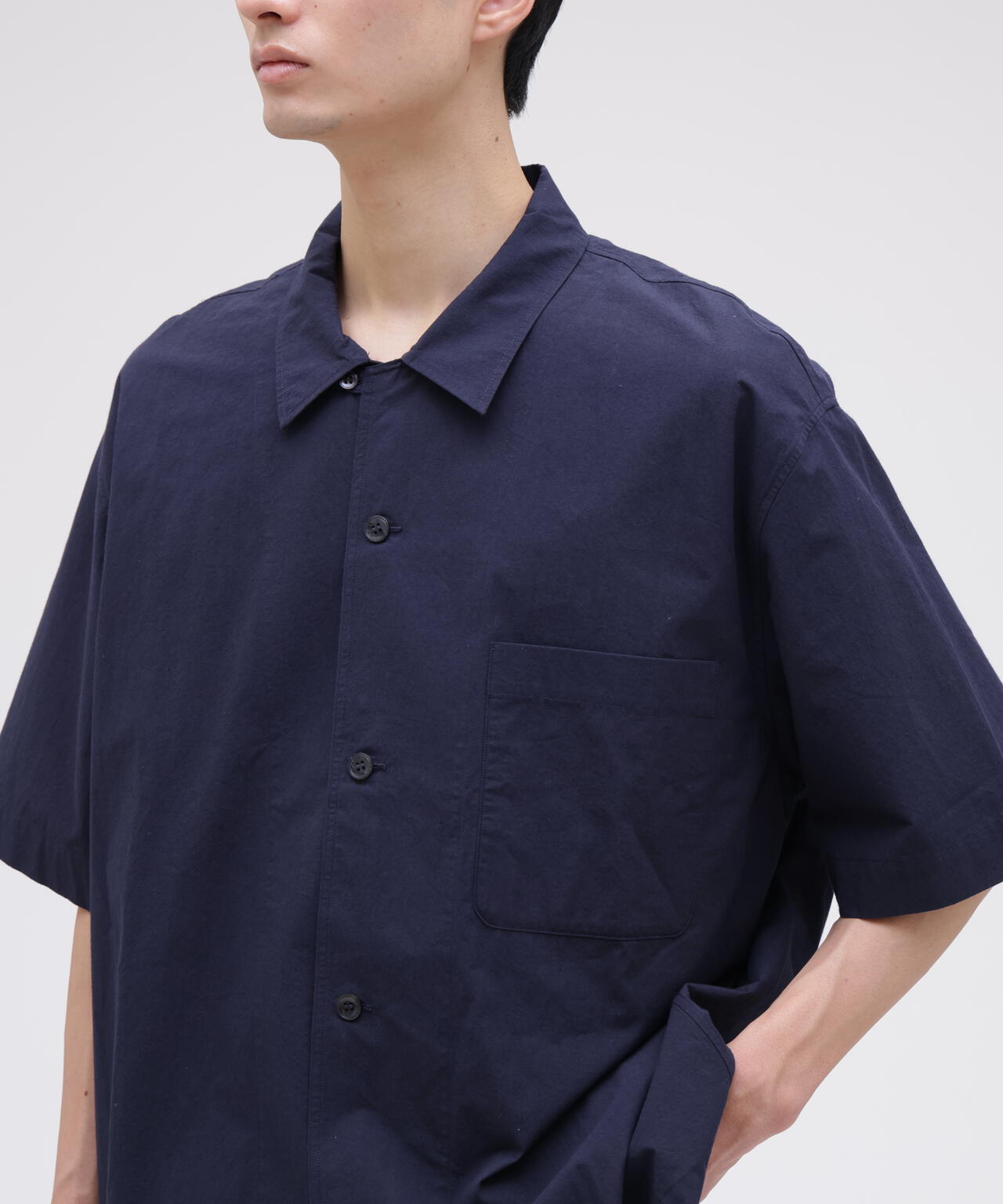 STUDIO NICHOLSON / TYPEWRITER COTTON SHORT SLEEVE SHIRT