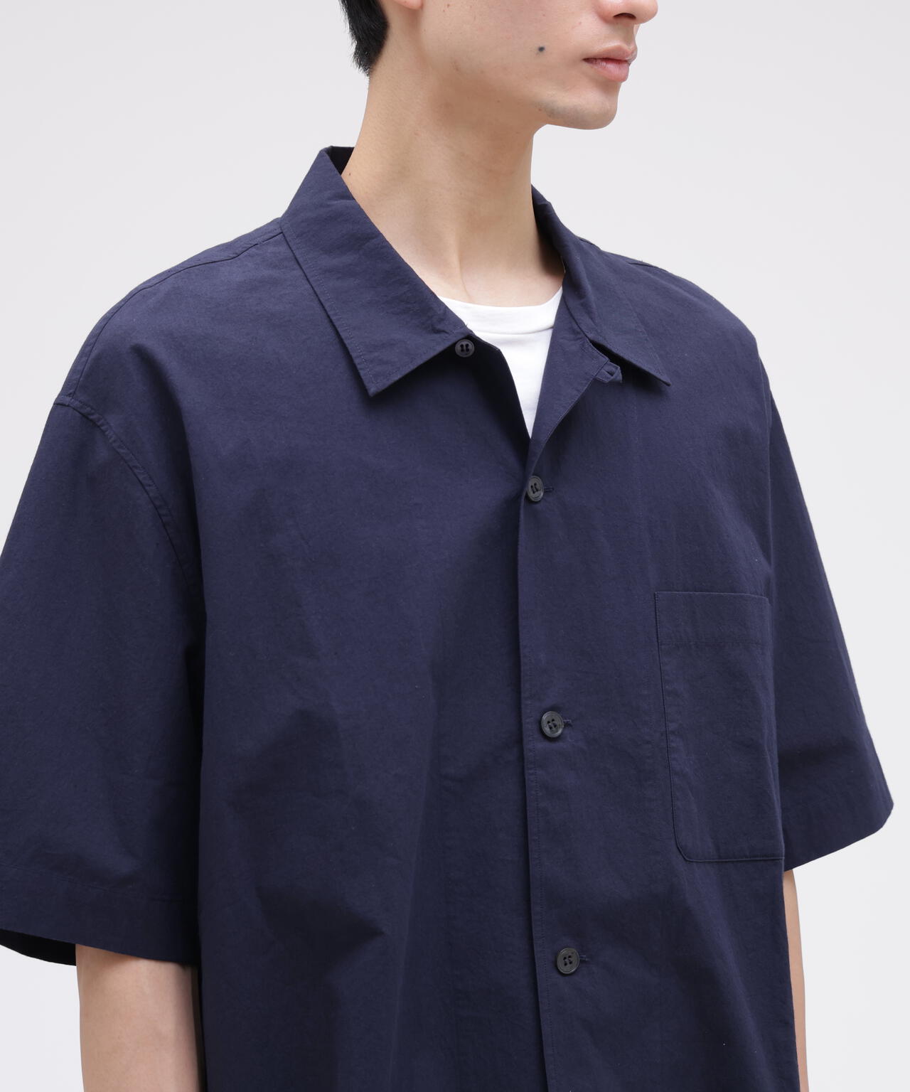 STUDIO NICHOLSON / TYPEWRITER COTTON SHORT SLEEVE SHIRT