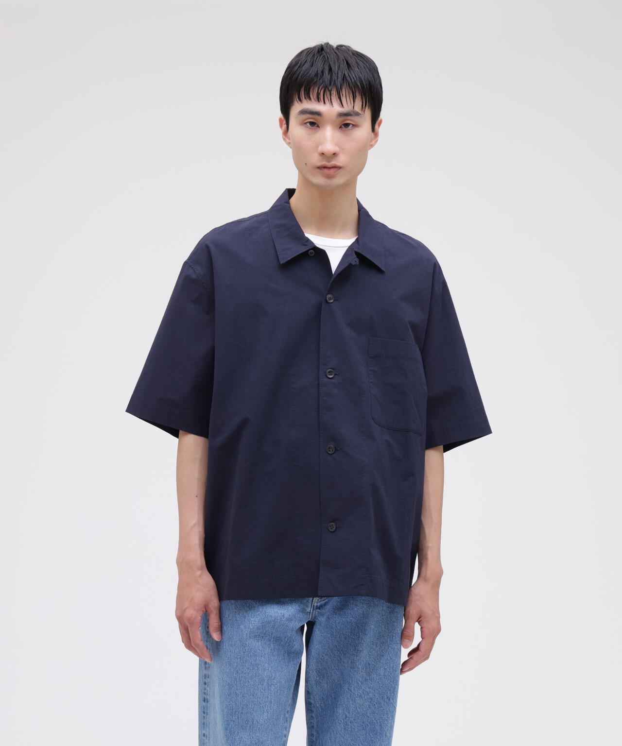 STUDIO NICHOLSON / TYPEWRITER COTTON SHORT SLEEVE SHIRT